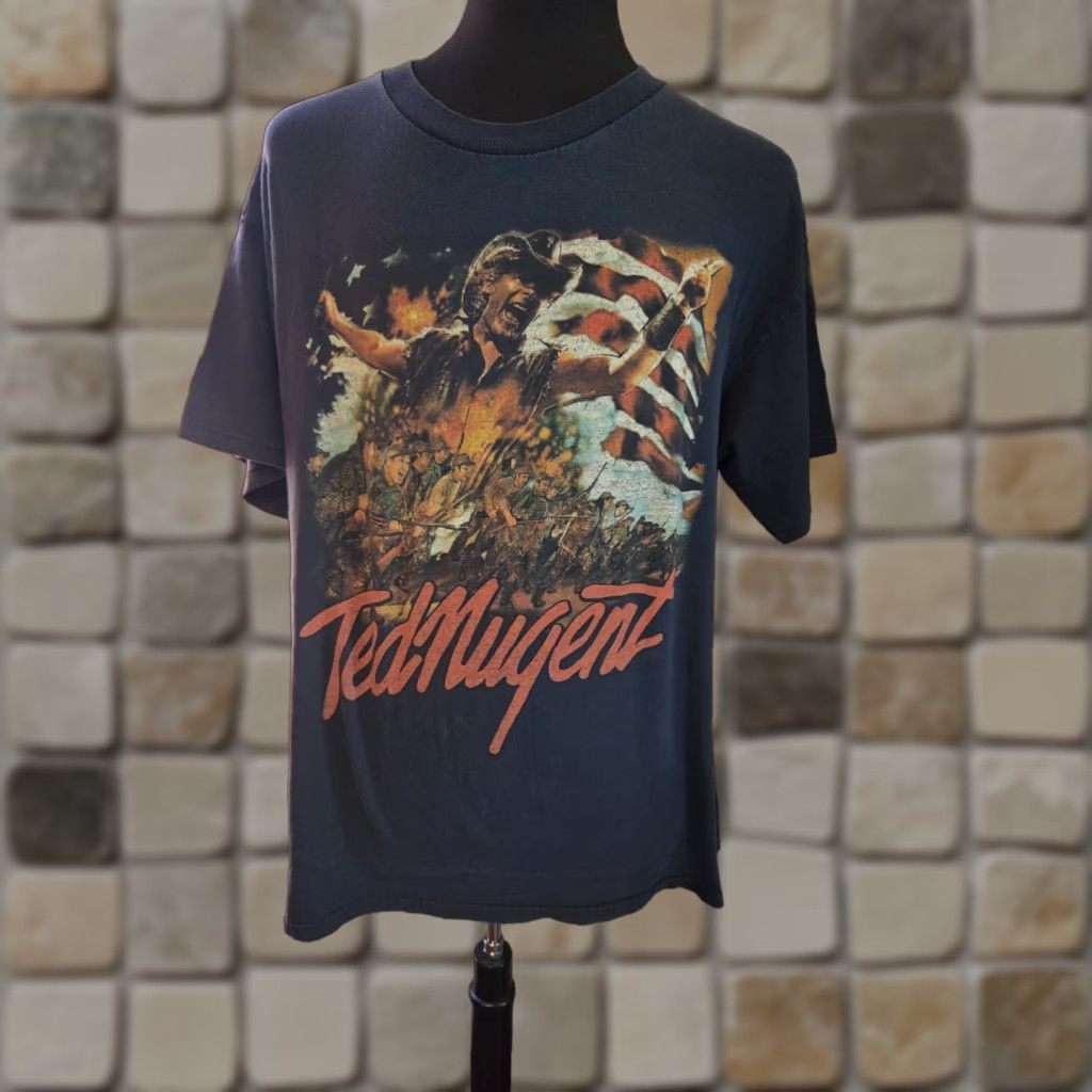 Vintage VINTAGE Ted Nugent Shirt Music XL Black Short Sleeve T-Shirt Mens 2000s Cotton Graphic Print Size US XL / EU 56 / 4 - 1 Thumbnail