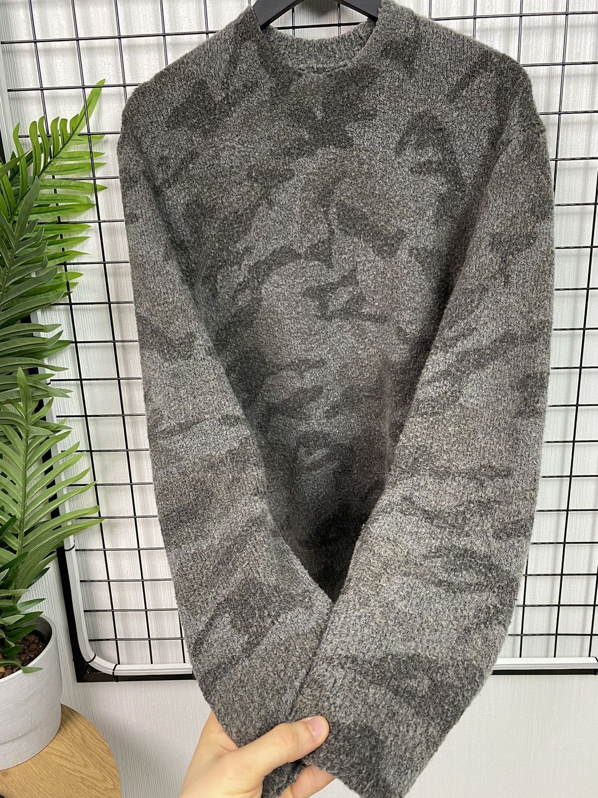Allsaints × Designer AllSaints Camo sweater mohair men M size y2k Avant-garde Size US M / EU 48-50 / 2 - 10 Thumbnail