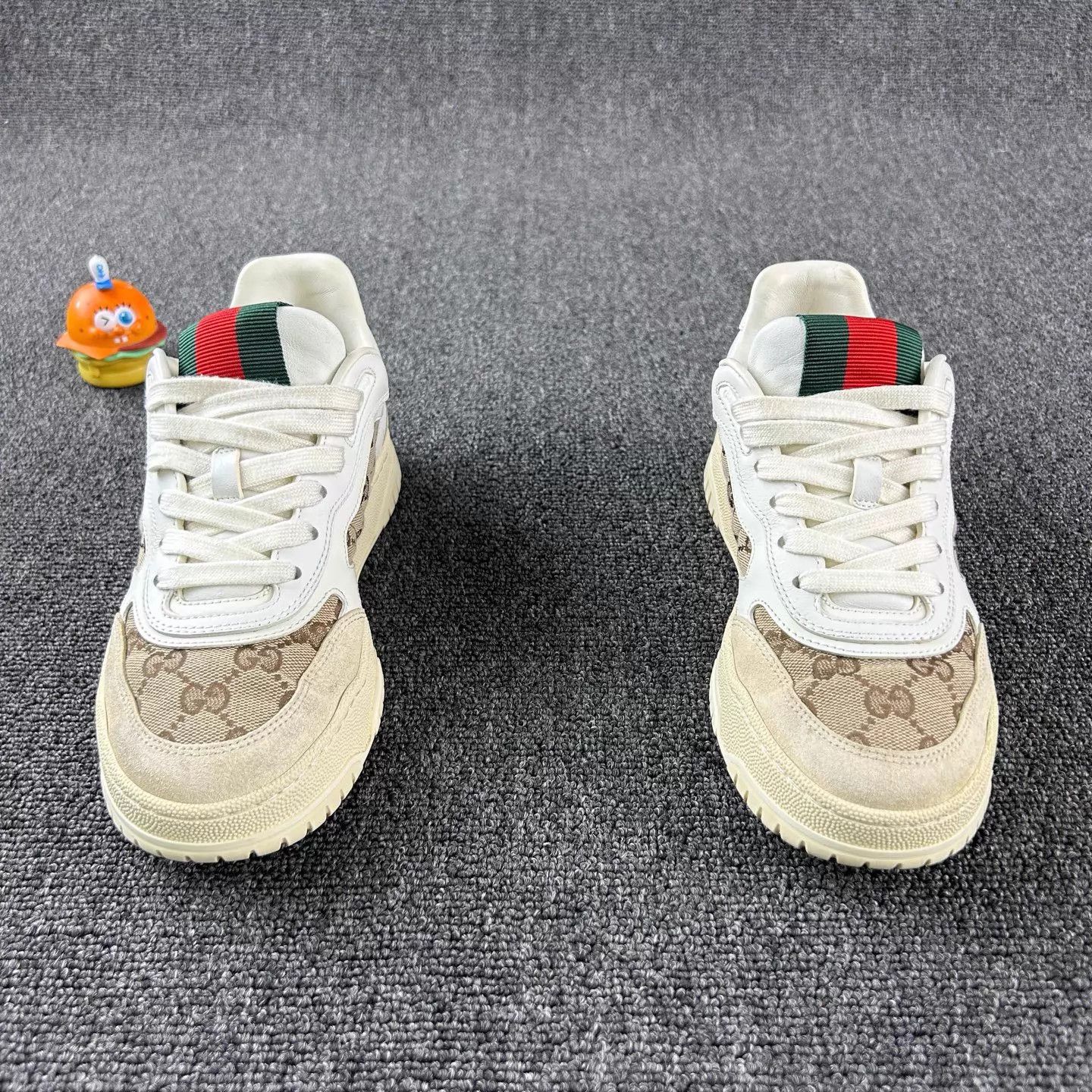 Gucci Gucci RE-WEB Monogram Red/Green Web Sneakers 36.5 Size US 6 / IT 36 - 2 Thumbnail