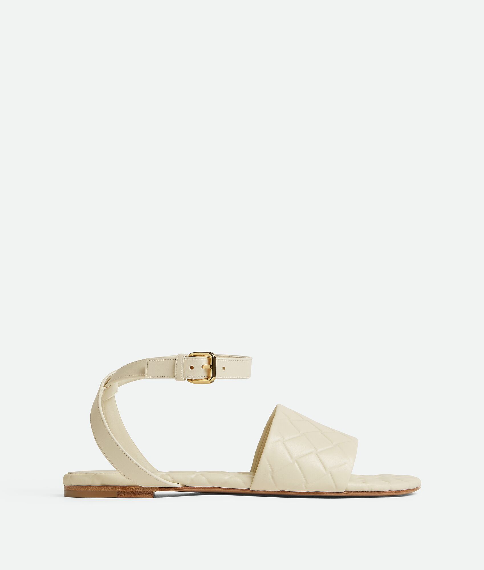 Bottega Veneta o1bcso1str0725 Amy Flat Sandals in Ivory Size US 6 / IT 36 - 1 Thumbnail