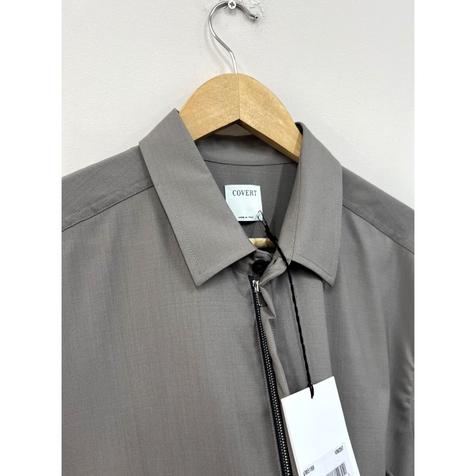 Vintage Covert Italy Patch Pocket Shirt Wool Long Sleeve Mens Size L Gray Size US L / EU 52-54 / 3 - 6 Thumbnail