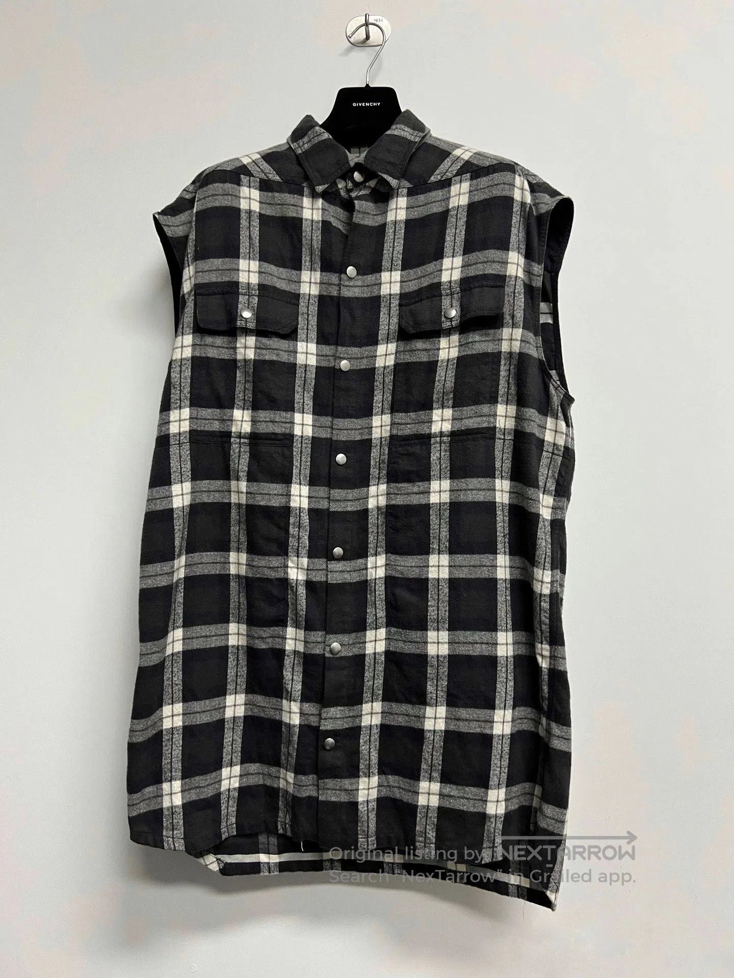 Rick Owens Sleeveless Plaid Shirt.