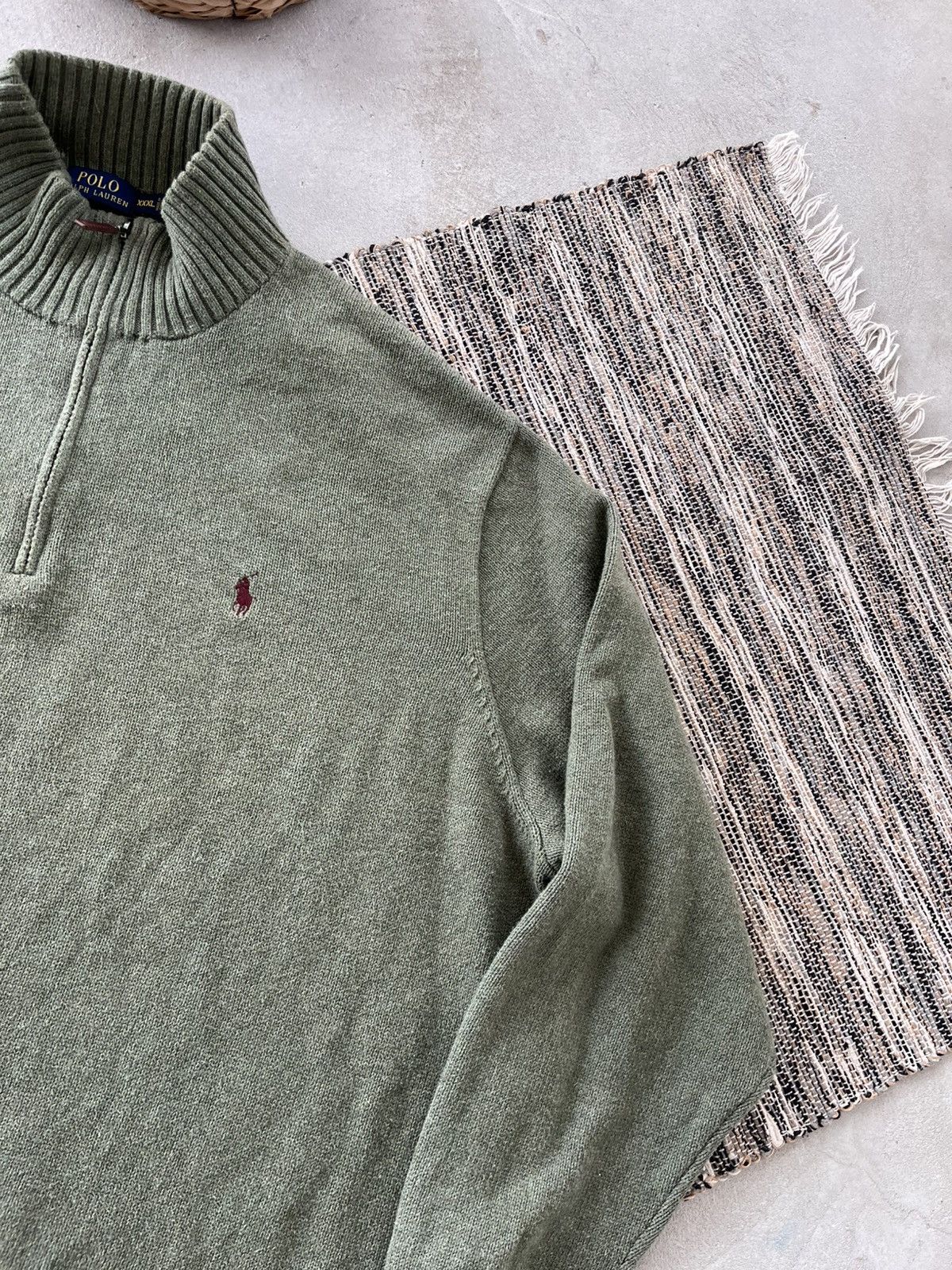 Polo Ralph Lauren Vintage Polo Ralph Lauren Green Oversize Zip Sweater Y2K Size US XXL / EU 58 / 5 - 6 Thumbnail