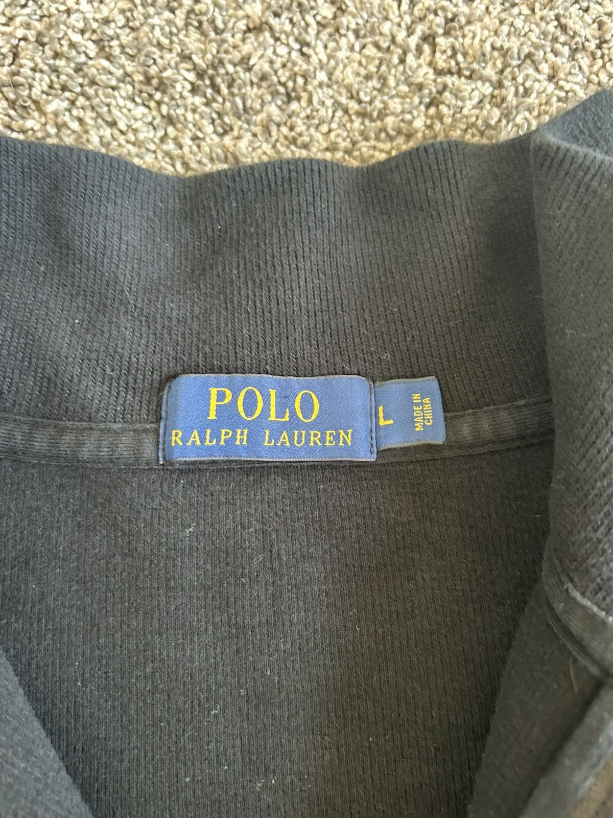 Polo Ralph Lauren Polo Ralph Lauren 1/4 Zip Knit Pullover Black (Men’s Large) Size US L / EU 52-54 / 3 - 2 Thumbnail