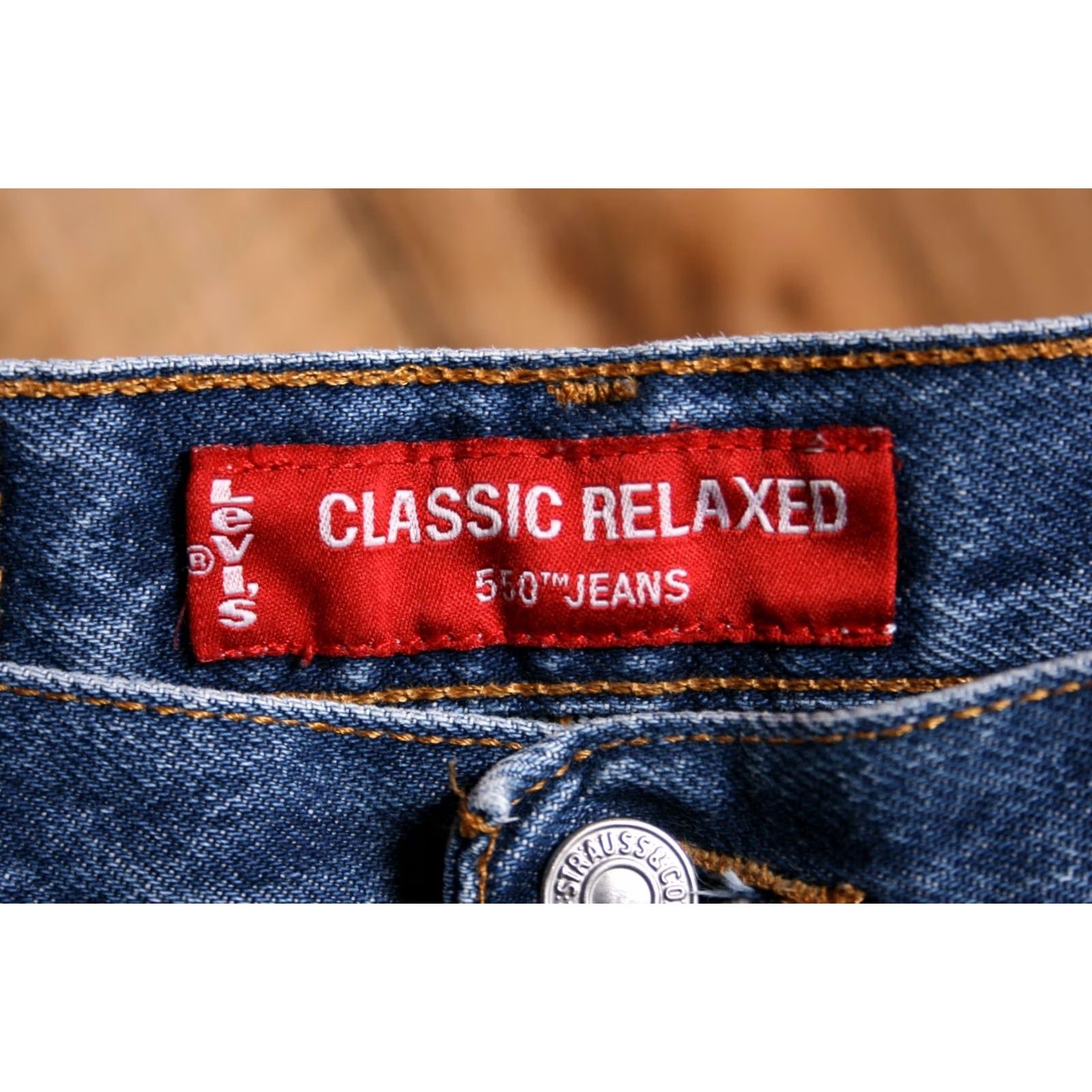 Levi's VINTAGE Levi's 550 Jeans Blue Denim Cotton 8 Long Women Tapered Relaxed Fit 25x32 Rise 11 Inseam 32 ShirtS? Size 30" / US 8 / IT 44 - 7 Thumbnail