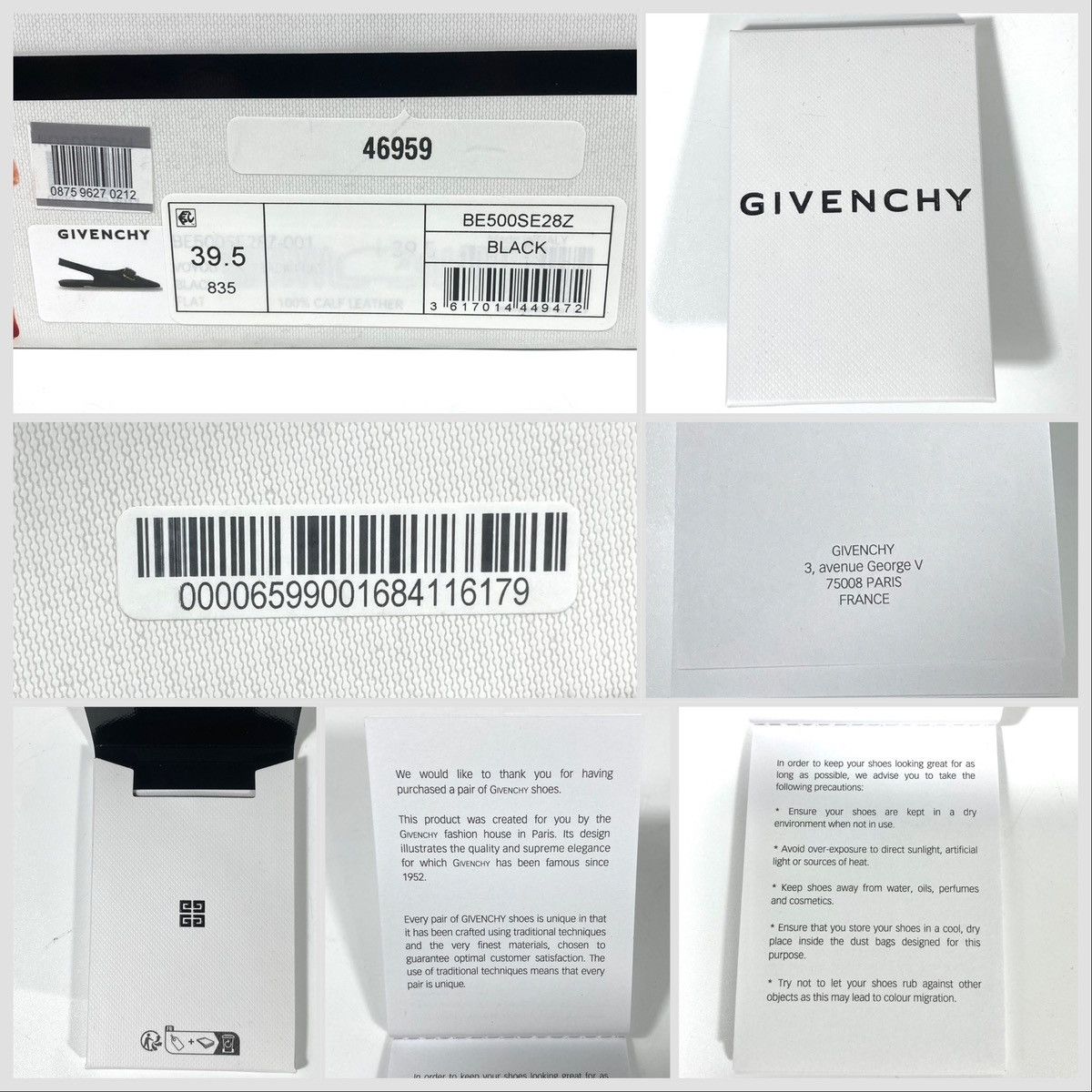 Givenchy Givenchy Voyou Pointed Toe Slingback Ballet Flat Black 39.5 Size US 8.5 / IT 38.5 - 17 Thumbnail