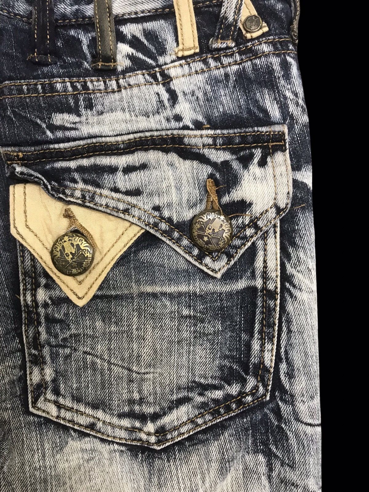 Seditionaries 💥DOUBLE WAIST💥BLOW BY BLUE CRAZY FADES SLIM DENIM F309 Size US 29 - 16 Thumbnail