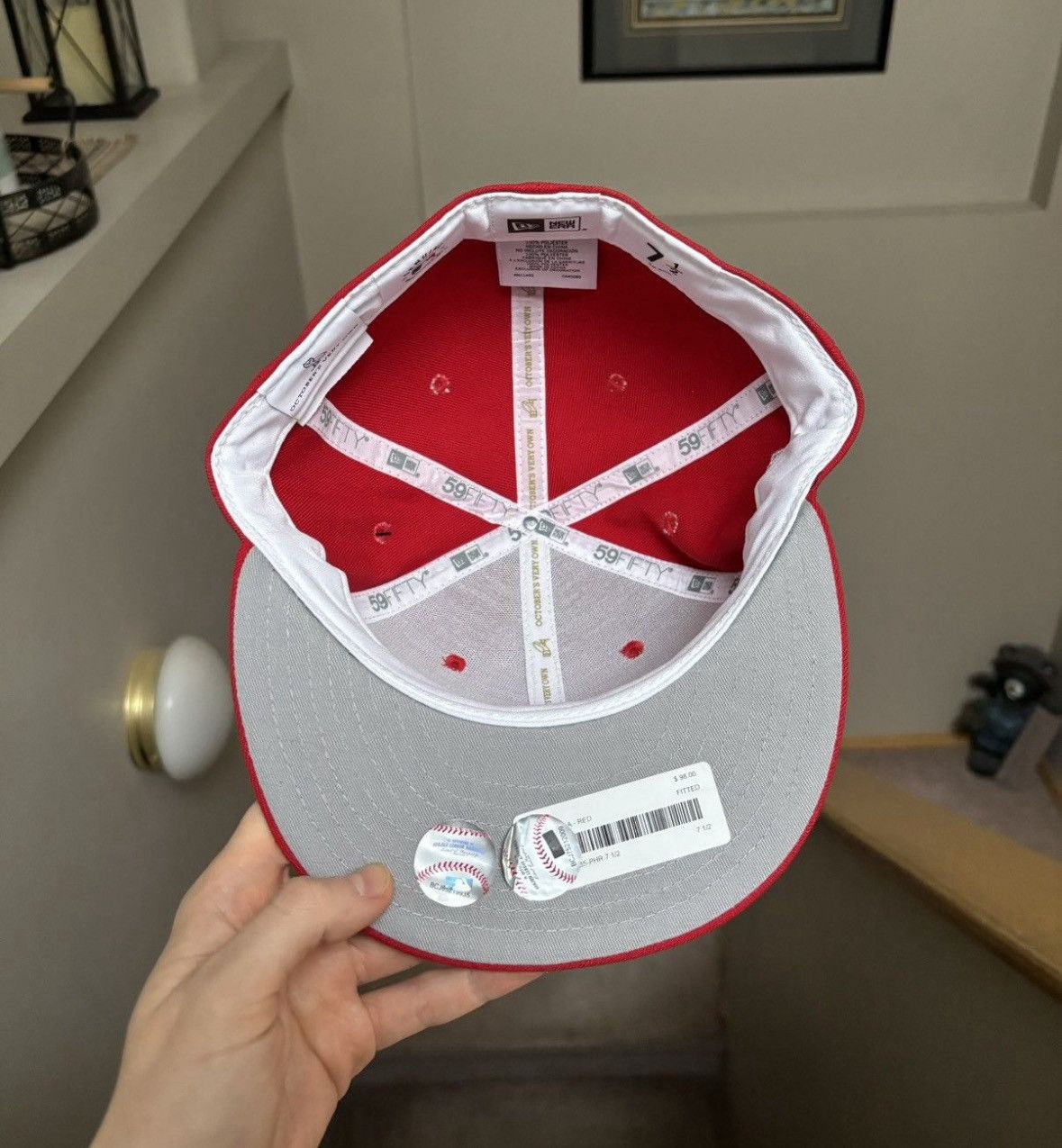 MLB × New Era × October's Very Own 7 1/2 - OVO x New Era x MLB Philadelphia Phillies Fitted Hat Size ONE SIZE - 4 Thumbnail