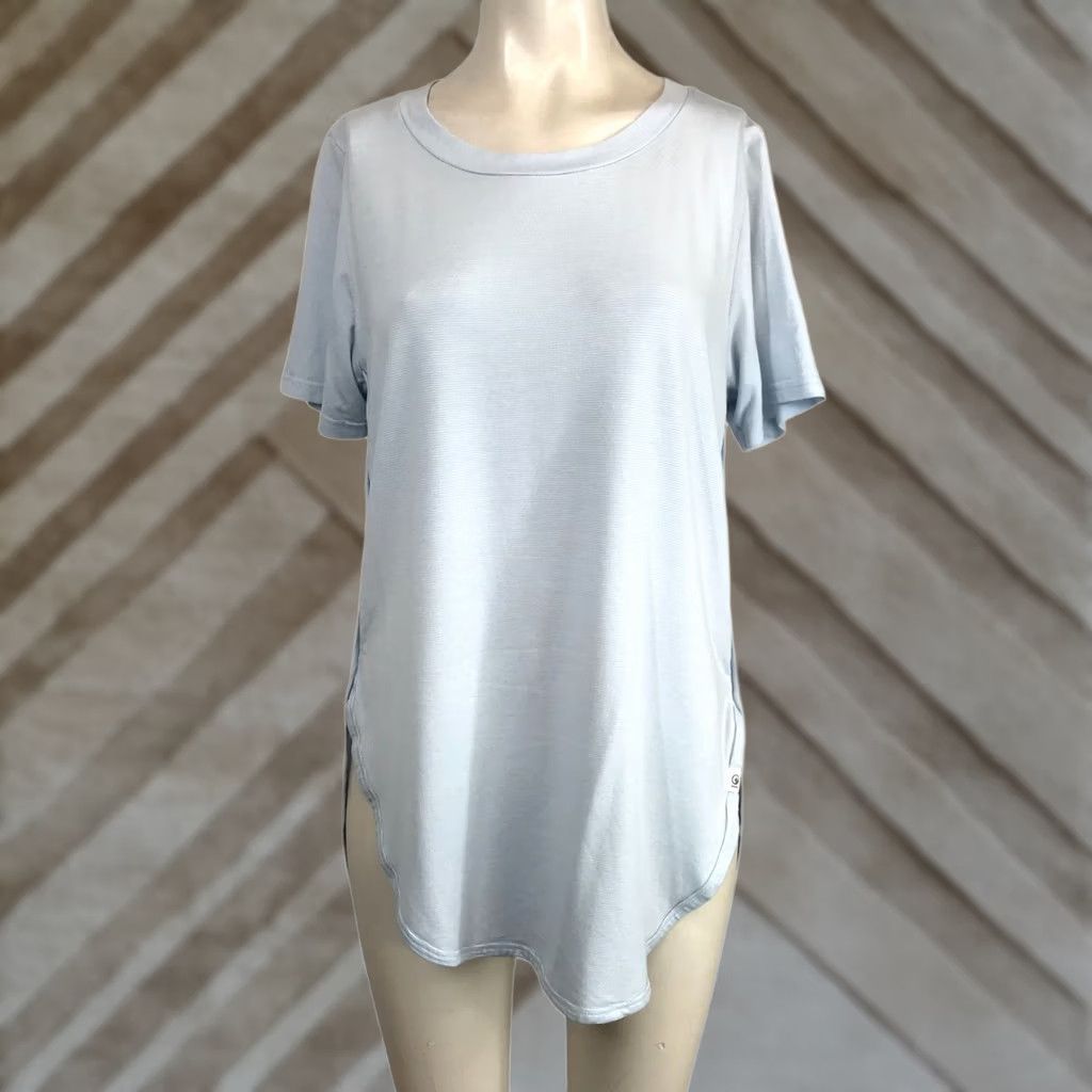 Vintage 10TREE WOMEN'S MEDIUM BLUE SHORT SLEEVE ROUND NECK MODAL BLEND TUNIC TEE Size 32" / US 10 / IT 46 - 1 Thumbnail