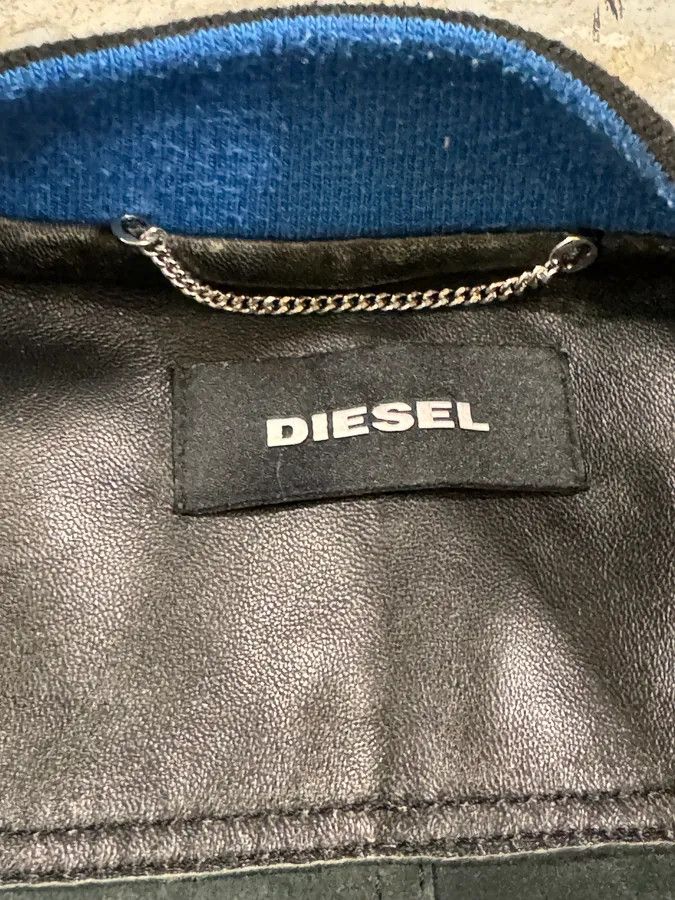 Diesel 2000s Diesel Camo Square Black Leather Bomber Jacket Size US S / EU 44-46 / 1 - 9 Thumbnail