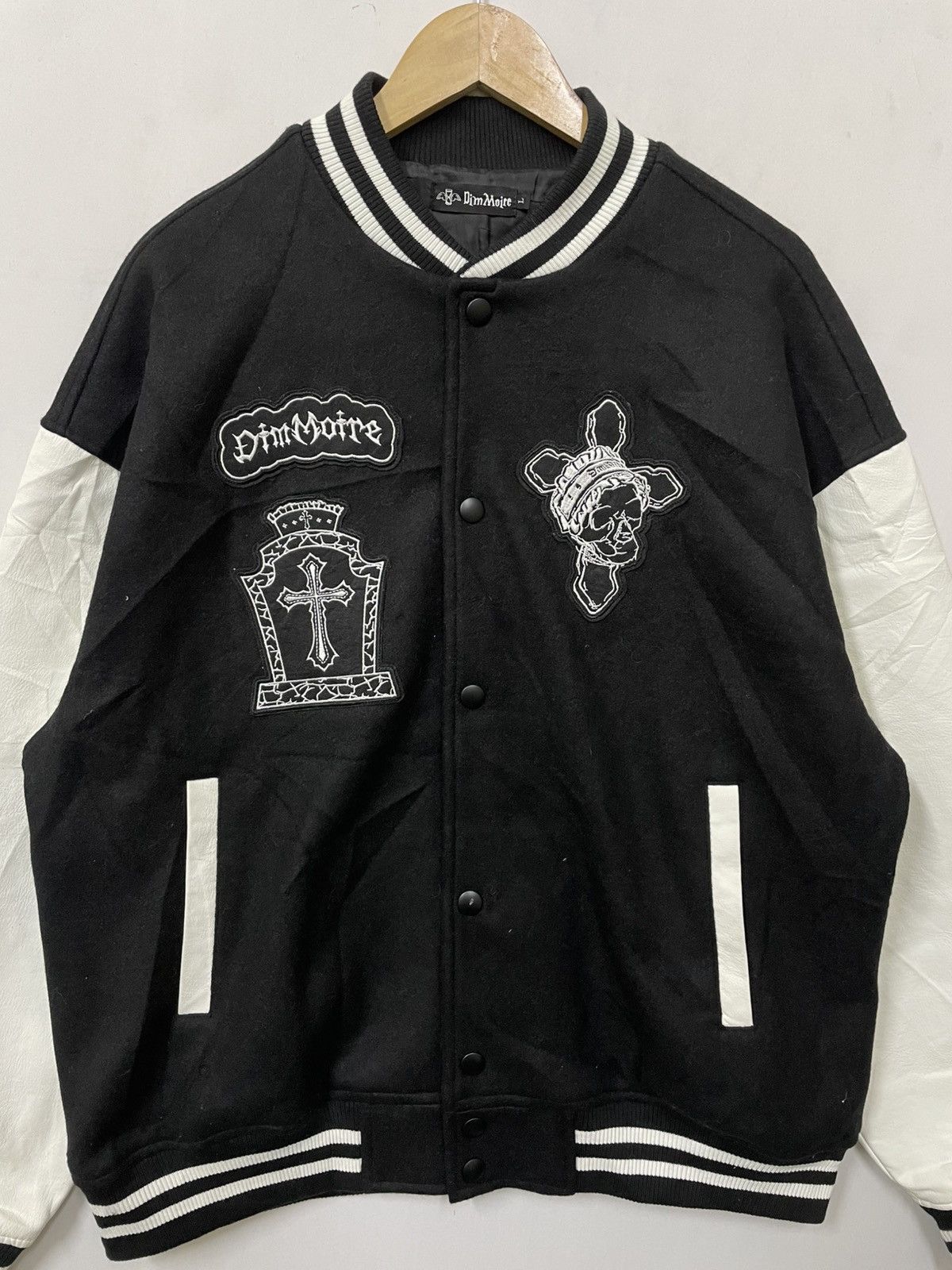 Japanese Brand Varsity Dim Moire Jesus Cross Size US XL / EU 56 / 4 - 2 Thumbnail