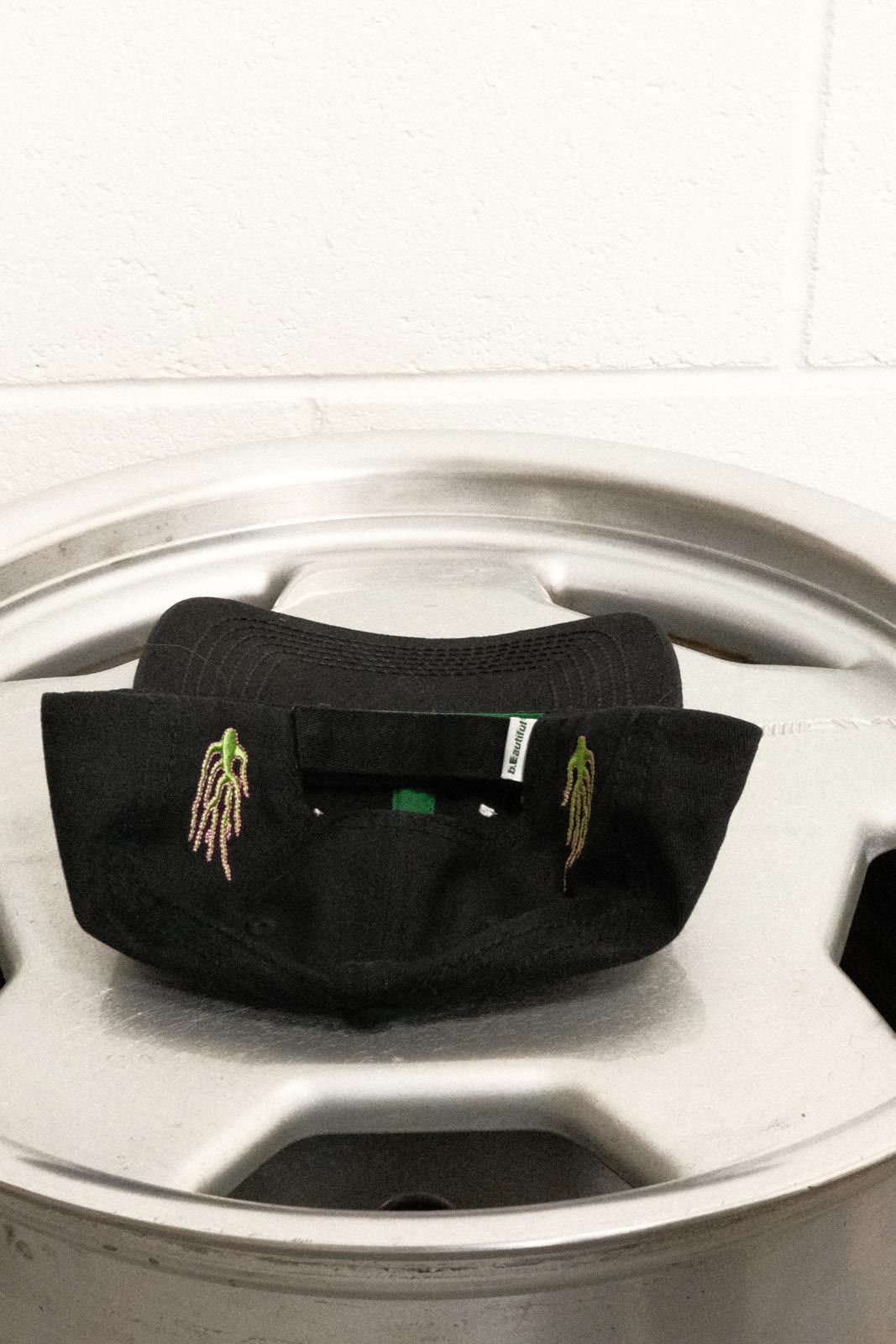 Butter Goods Butter Black Baseball Cap with Embroidered Floral Detail Size ONE SIZE - 2 Thumbnail