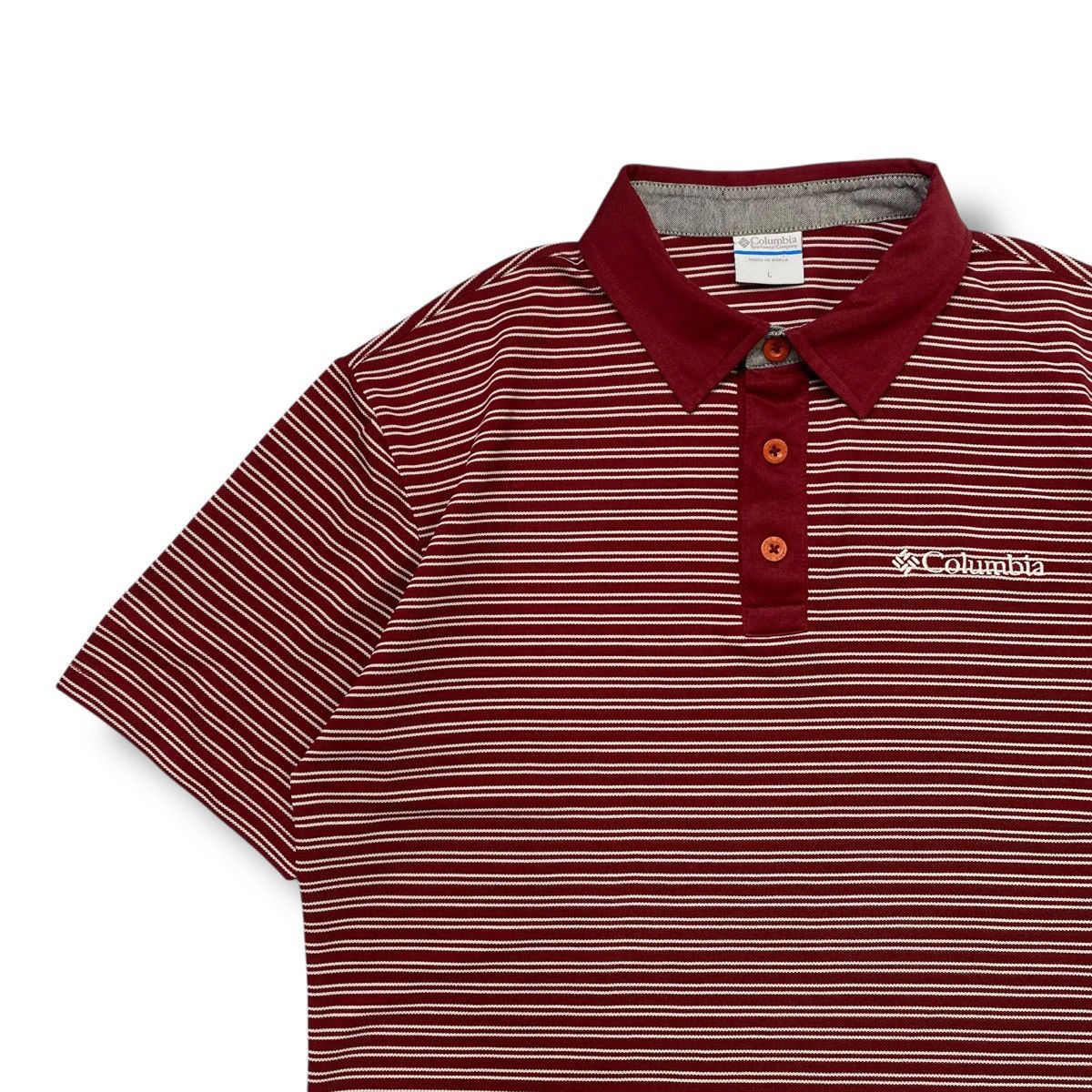 Columbia × Vintage Vintage Columbia Omni-wick Striped Polo shirt Size US L / EU 52-54 / 3 - 3 Thumbnail