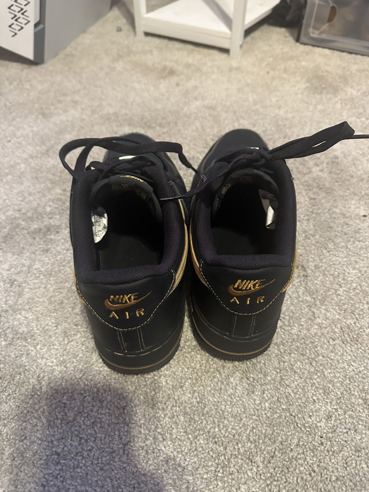Nike Black and gold Airforce 1 Size US 10 / EU 43 - 3 Thumbnail
