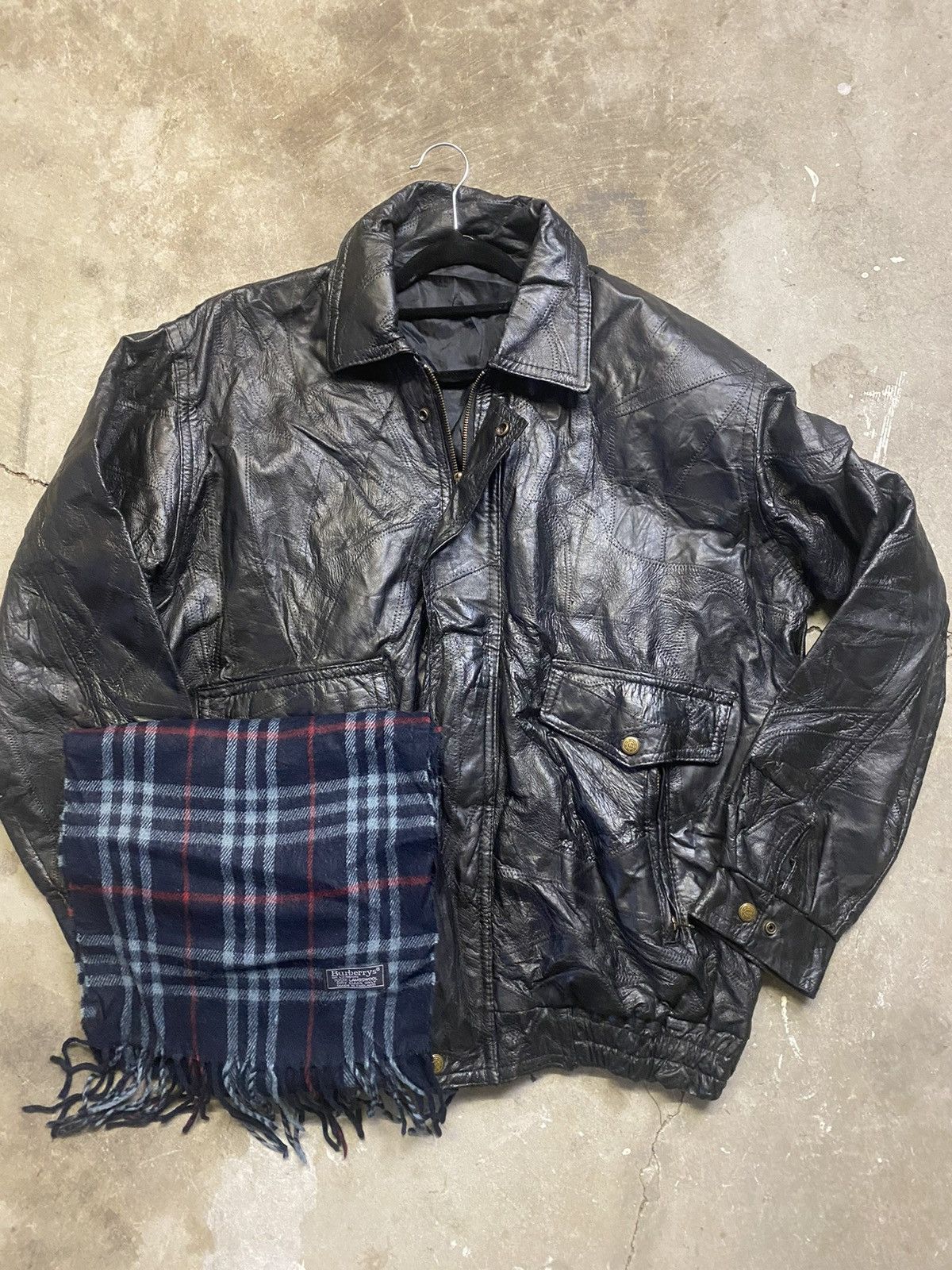 Other Leather bomber jacket paired with free Burberry scarf Size US XL / EU 56 / 4 - 1 Thumbnail