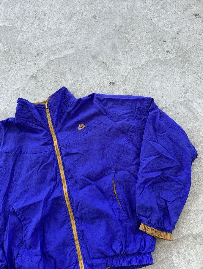 Nike Vintage 90s Nike Track Nylon Jacket Embroidered Mini Logo Size US M / EU 48-50 / 2 - 2 Thumbnail