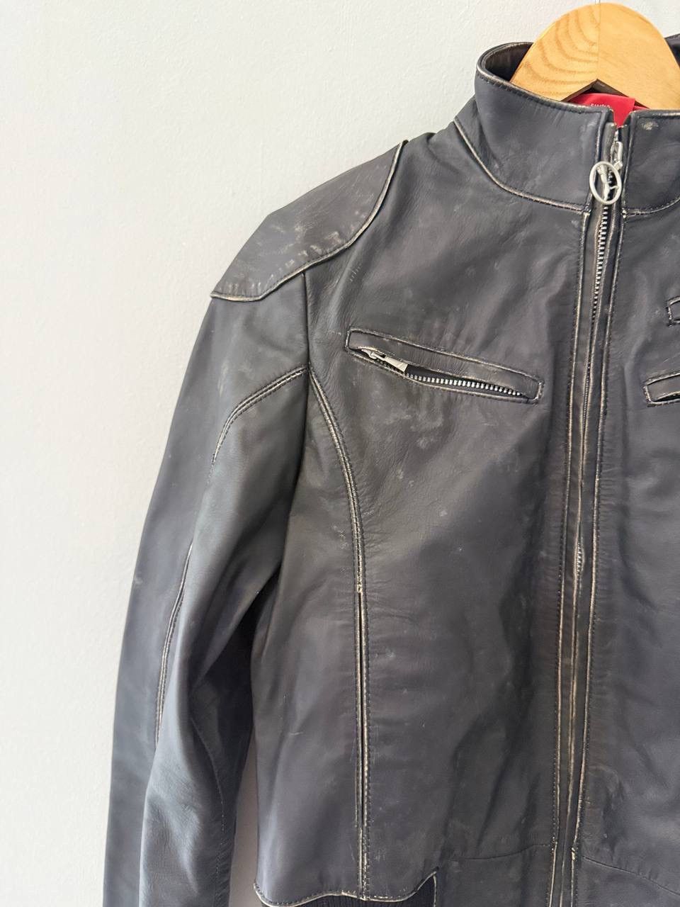 Puma RARE Archival x Puma Black Leather Jacket 500cc Motorcycle Size S / US 4 / IT 40 - 3 Thumbnail