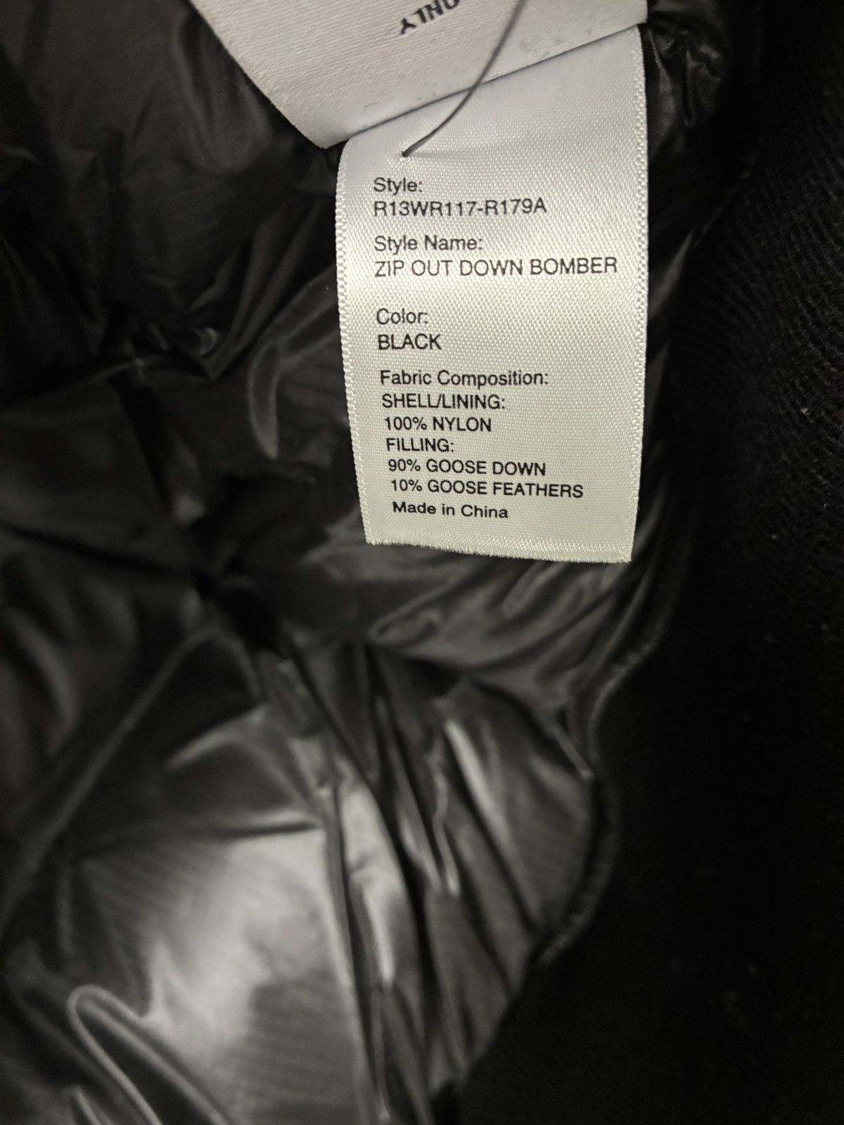 R13 Zip Out Down Bomber Small Size S / US 4 / IT 40 - 12 Thumbnail