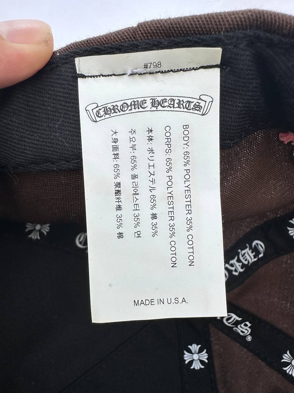 Chrome Hearts Chrome Hearts CH Baseball Hat Brown/Pink Size ONE SIZE - 7 Thumbnail