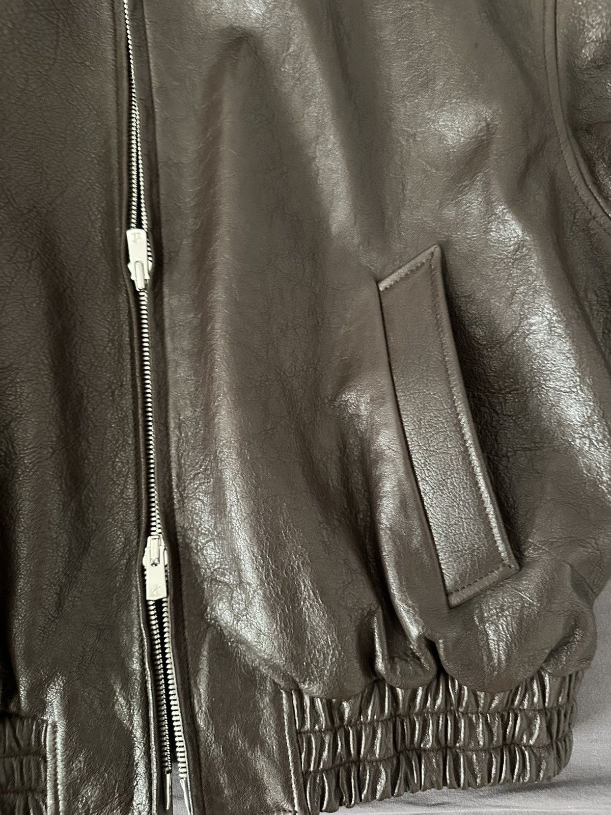 Pearled Ivory Pearled Ivory Isik Leather Jacket Coffee Size US S / EU 44-46 / 1 - 3 Thumbnail