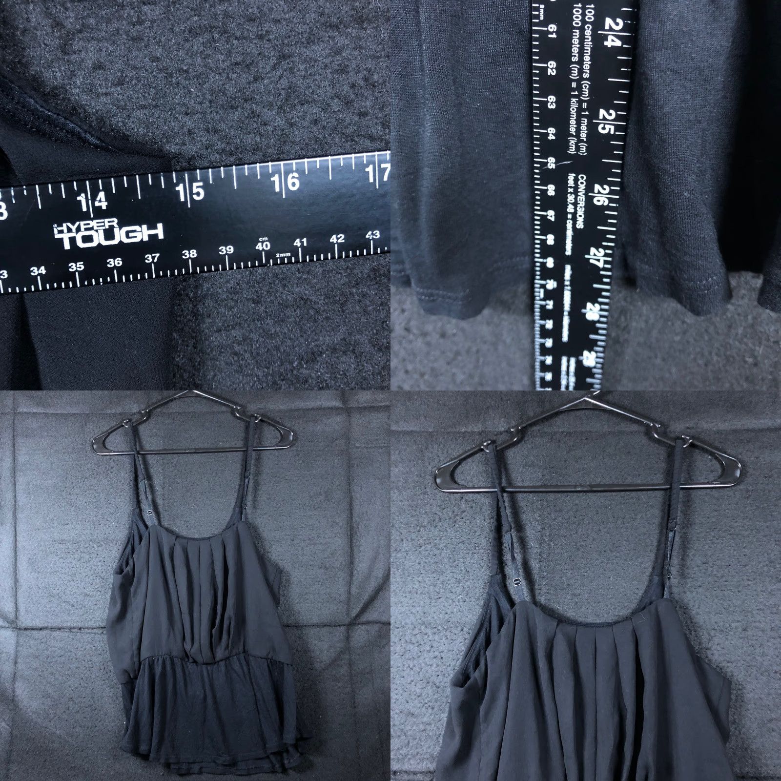 Express Express Blouse Sleeveless Tank Peplum Pleated Large Black Women's Size L / US 10 / IT 46 - 8 Thumbnail