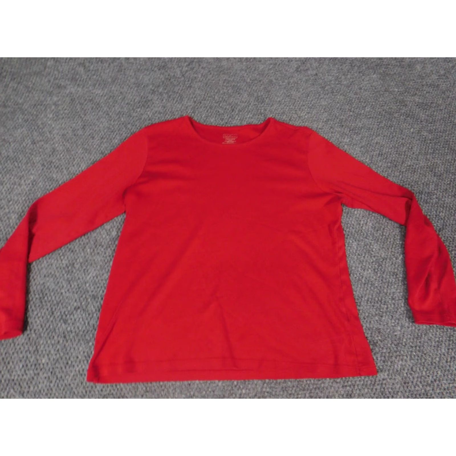 Vintage L.L. Bean Womens Shirt M Red Crew Neck Pullover Casual Blouse Cotton Rayon Button Classic Breathable Womens Regular Size M / US 6-8 / IT 42-44 - 2 Thumbnail