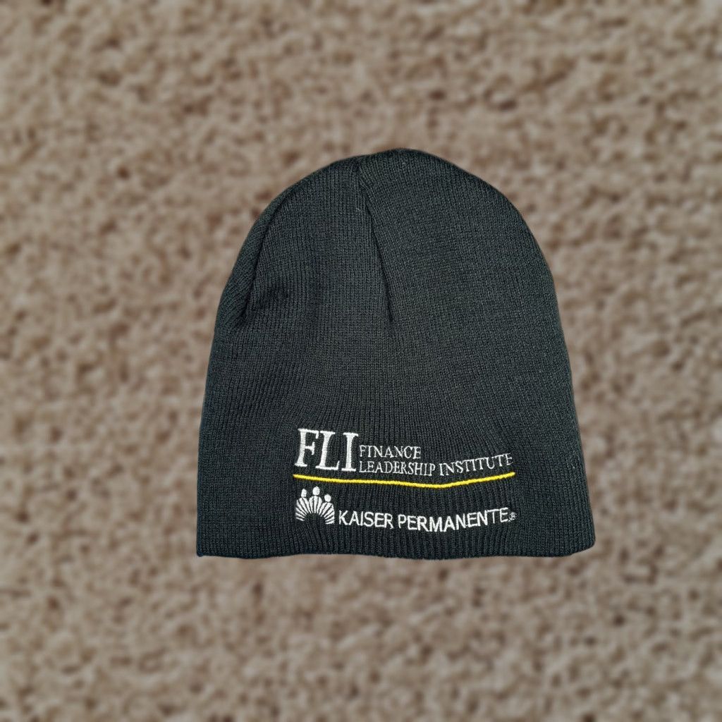 Port & Company Port & Company FLI Finance Leadership Institute Beanie Toque Knit Black One Size Adult Unisex Hats Knit Acrylic Winter Fall Spring Ski Active Size ONE SIZE - 1 Thumbnail