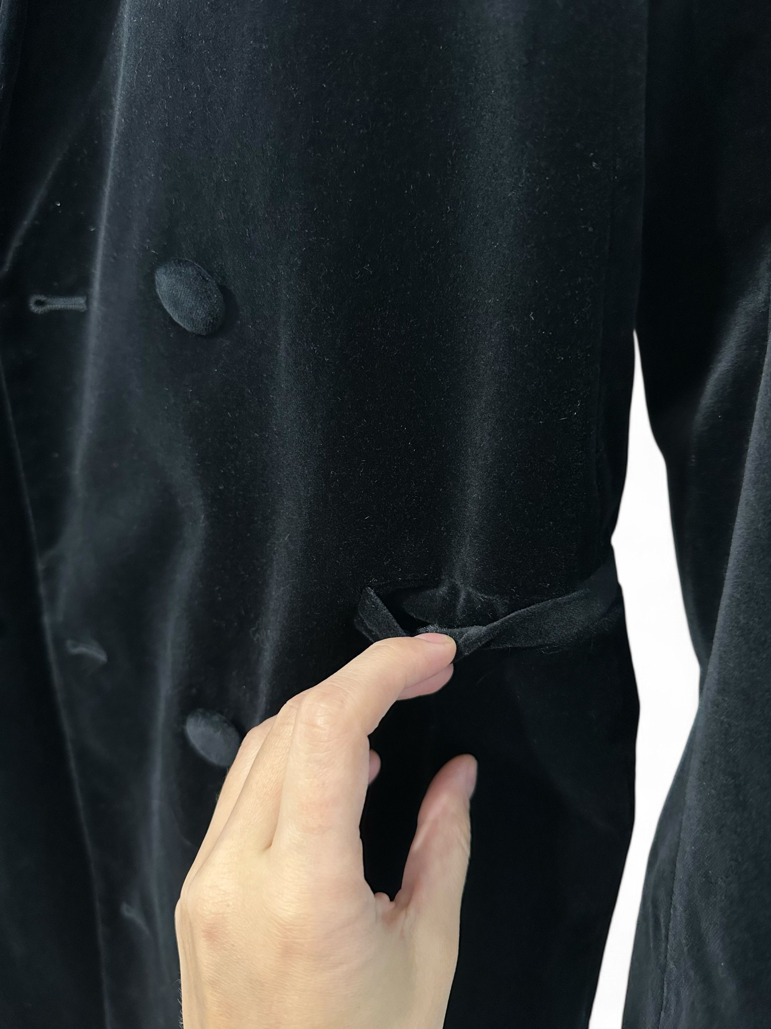 Vintage Vintage Velvet Black Long Dress Blazer Size S / US 4 / IT 40 - 5 Thumbnail