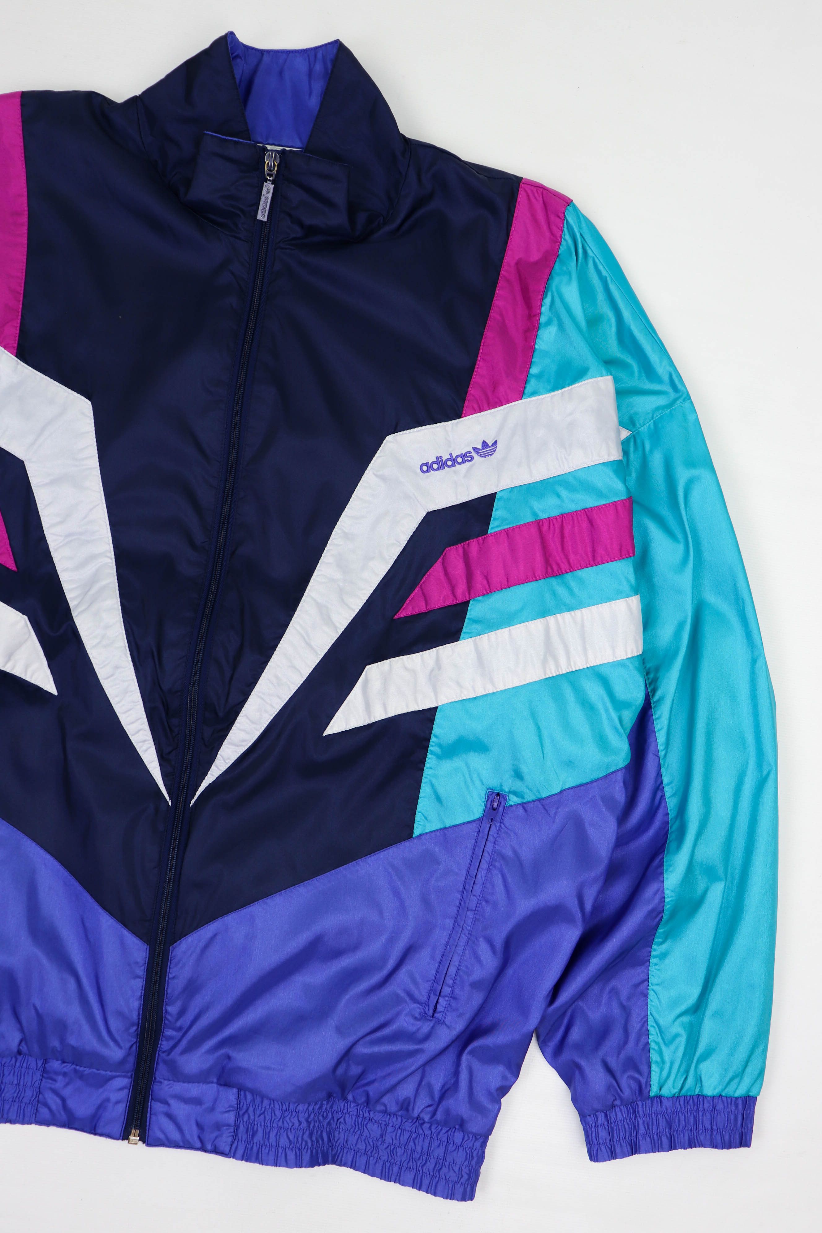 Adidas Adidas Vintage 3 Stripes Oversized Windbreaker Track Jacket Size US XL / EU 56 / 4 - 5 Thumbnail