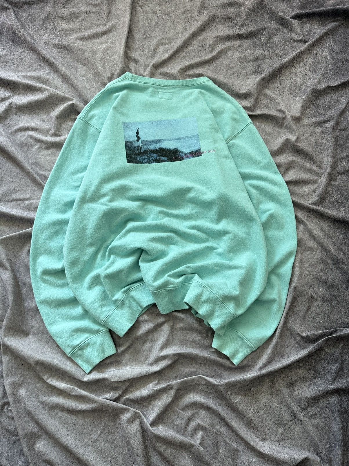 Noah NOAH NYC "It's a very deep sea" Sky Blue Sweatshirt Size XL Size US XL / EU 56 / 4 - 3 Thumbnail