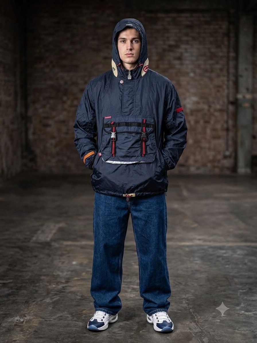 Ecko Unltd. Fire Y2K Ecko Pullover Windbreaker Anorak Steep Tech Style Size US XL / EU 56 / 4 - 3 Thumbnail