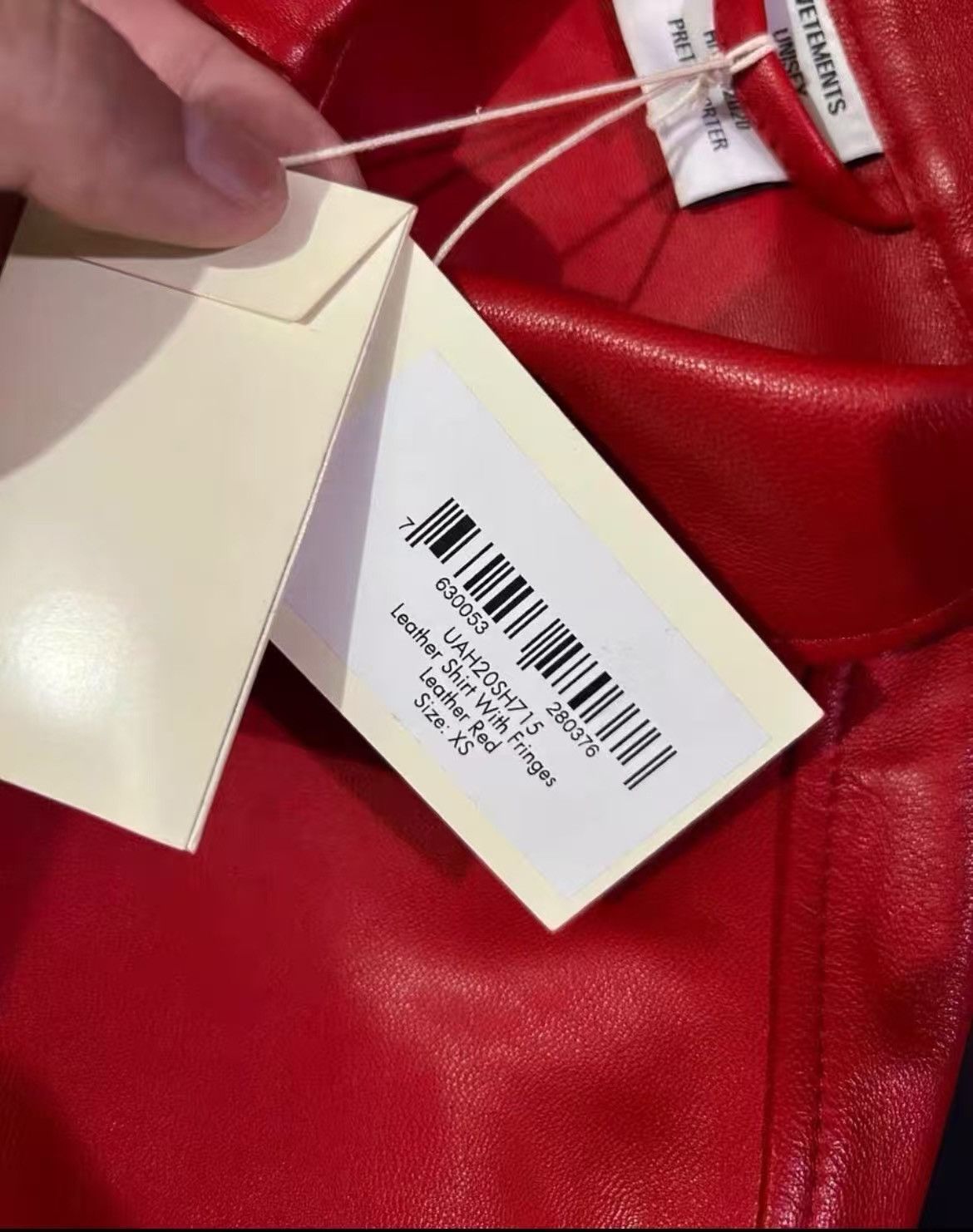 Vetements Vetements Red Leather jacket Size US S / EU 44-46 / 1 - 3 Thumbnail