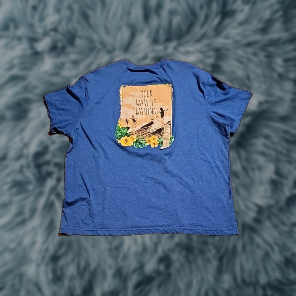 Vintage VINTAGE Caribbean Your Wave Is Waiting XXL SS Blue Tshirt Surf Never Worn 52" Chest NWT Size US XXL / EU 58 / 5 - 1 Thumbnail