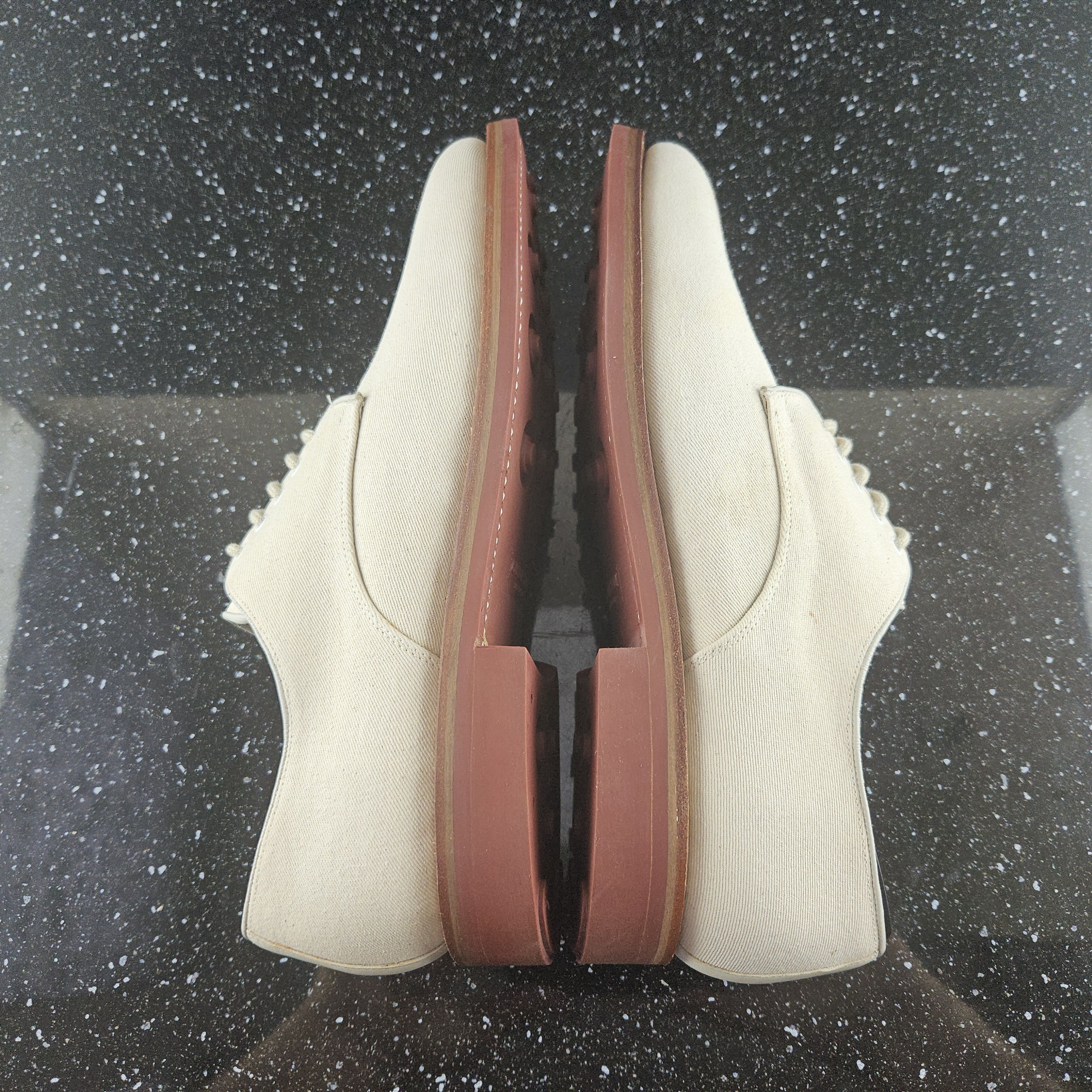 Vintage Grenson shoes beige canvas Sz 9 F