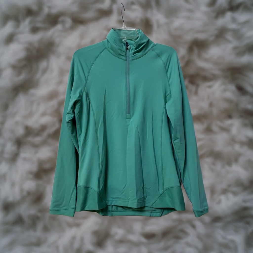 Peter Millar Womens Peter Millar Element Pullover Teal Green sz XL 50+ UPF 1/2 Zip Wicking Golf Size XL / US 12-14 / IT 48-50 - 1 Thumbnail