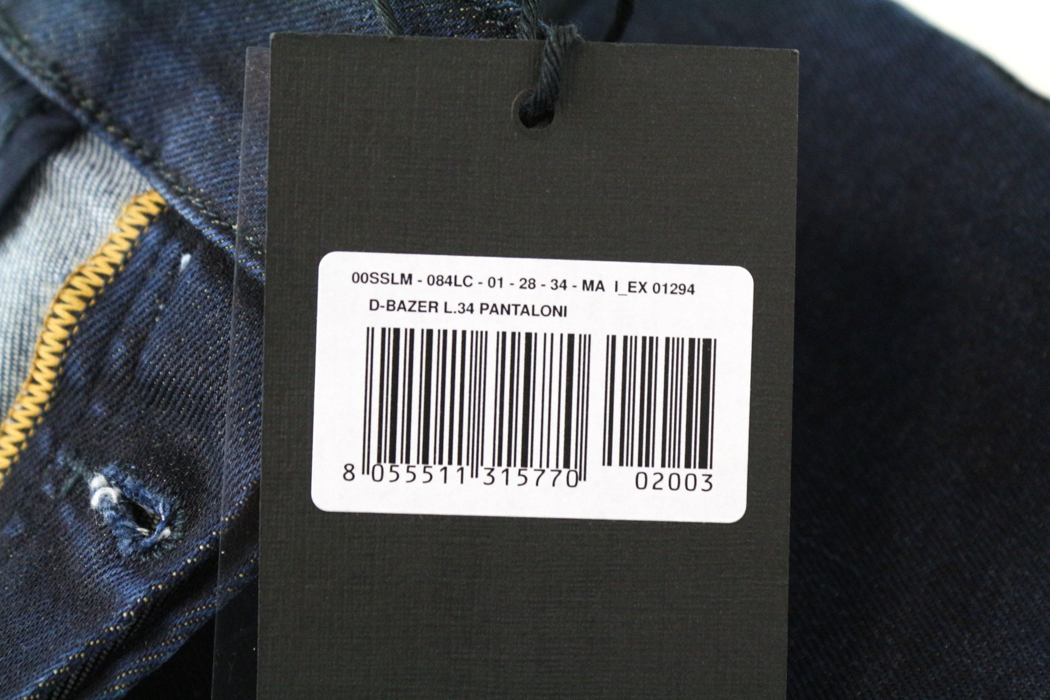 Diesel D-BAZER 084LC W28/L34 Dark Blue Stretch Jeans 74737 Size US 28 / EU 44 - 6 Thumbnail