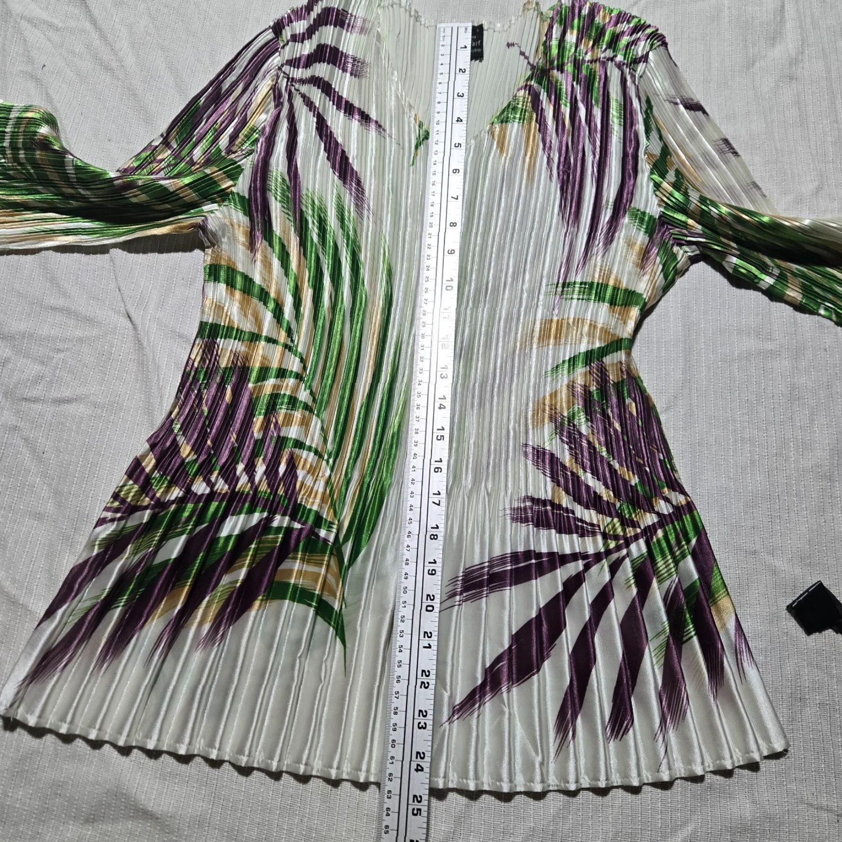Vintage Magic Scarf Shirt Floral Mini Pleats Stretchy Top Adult Women's One Size Size ONE SIZE - 6 Thumbnail