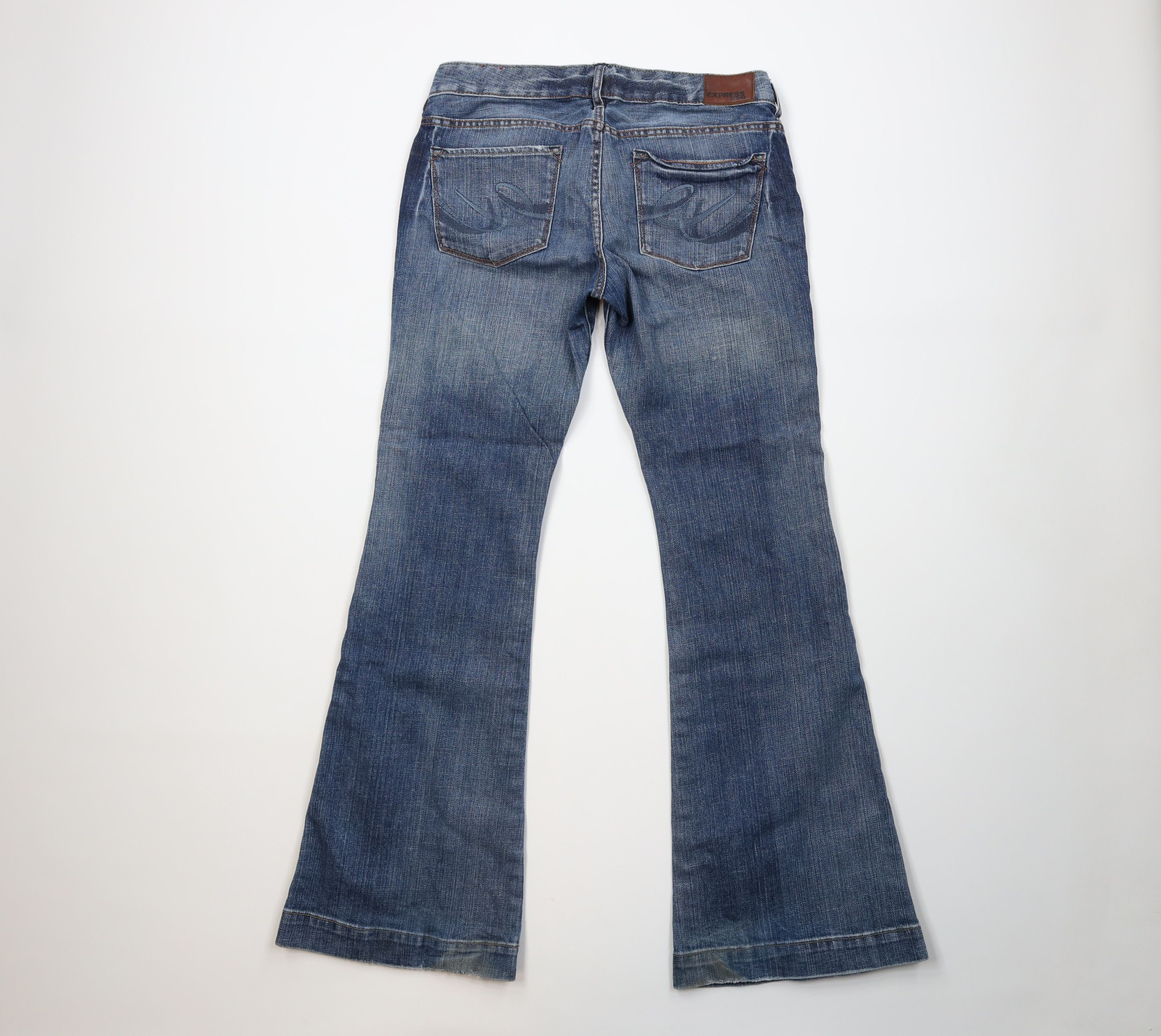 Express Vintage Y2K Express Babydoll Stella Flared Wide Leg Jeans Size 32" / US 10 / IT 46 - 10 Thumbnail