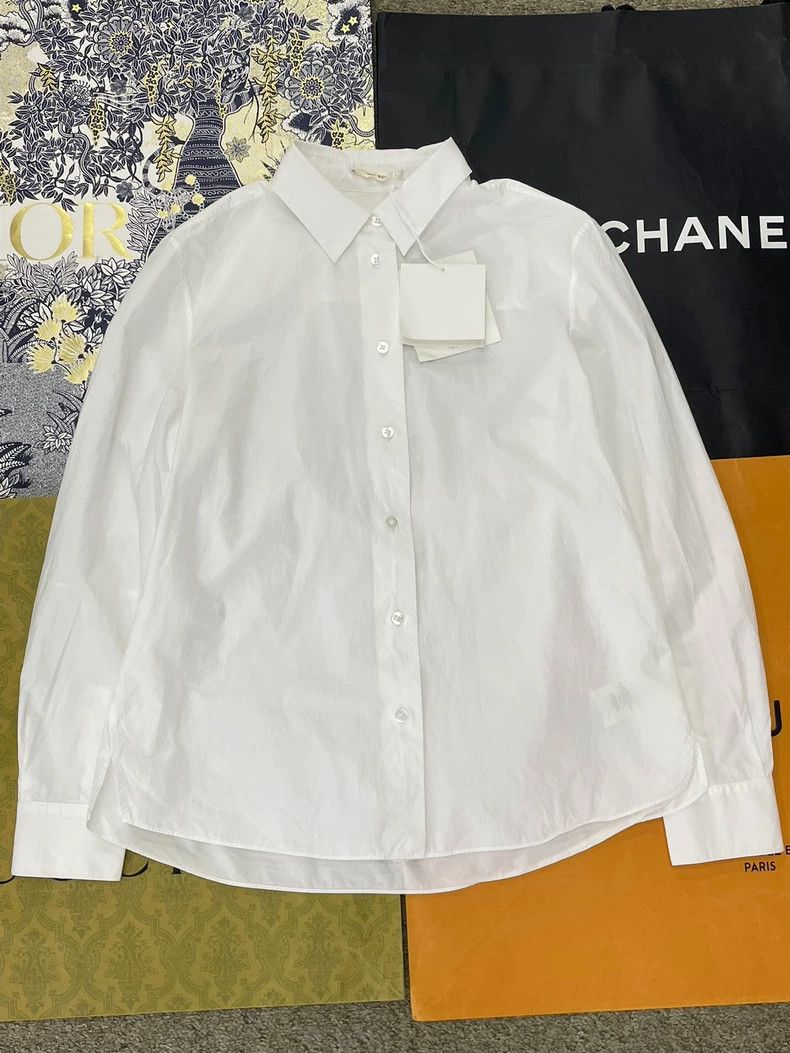 The Row The Row White Long Sleeve Shirt - dmc Size US M / EU 48-50 / 2 - 1 Thumbnail