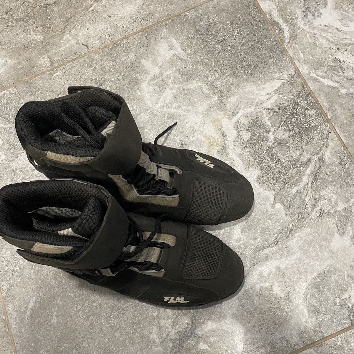 Other 46 Moto boots Black Motorcycle Shoes racing nascar cyber Size US 12.5 / EU 45-46 - 3 Thumbnail