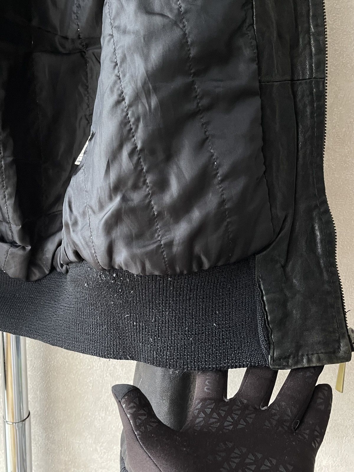 Imperial Vintage IMPERIAL Cropped Black Leather Bomber Jacket Italy Size S / US 4 / IT 40 - 13 Thumbnail