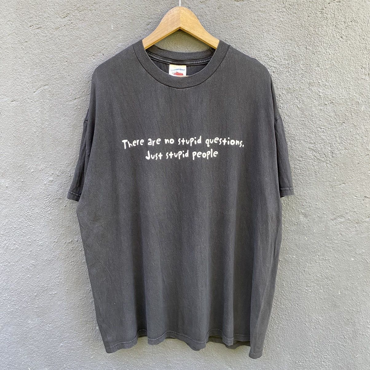 Vintage 💥SICK💥Thrashed Faded Vintage Y2K Wording ERD GRUNGE TEE Size US XXL / EU 58 / 5 - 1 Thumbnail