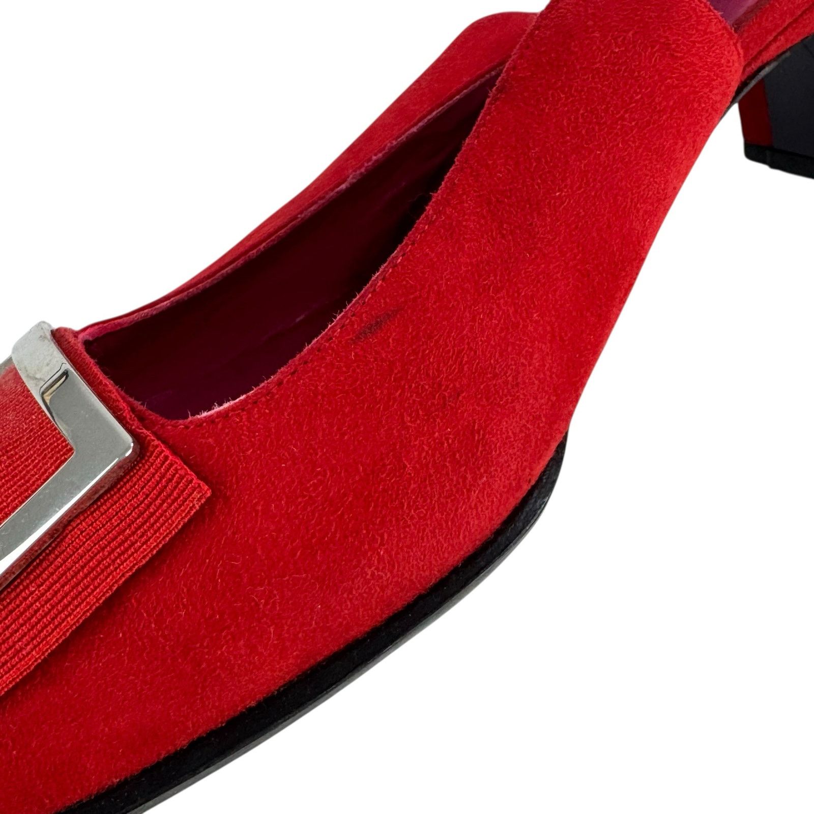Fendi Fendi Vintage Red Suede Heels Size US 7.5 / IT 37.5 - 15 Thumbnail