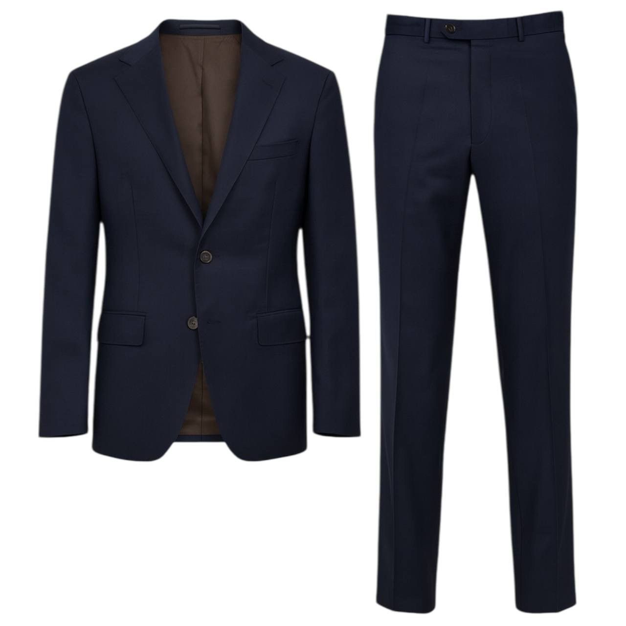 Suitsupply 2017 SUITSUPPLY BLUE PLAIN NAVY CLASSIC MENS SUIT Size 48S - 2 Thumbnail