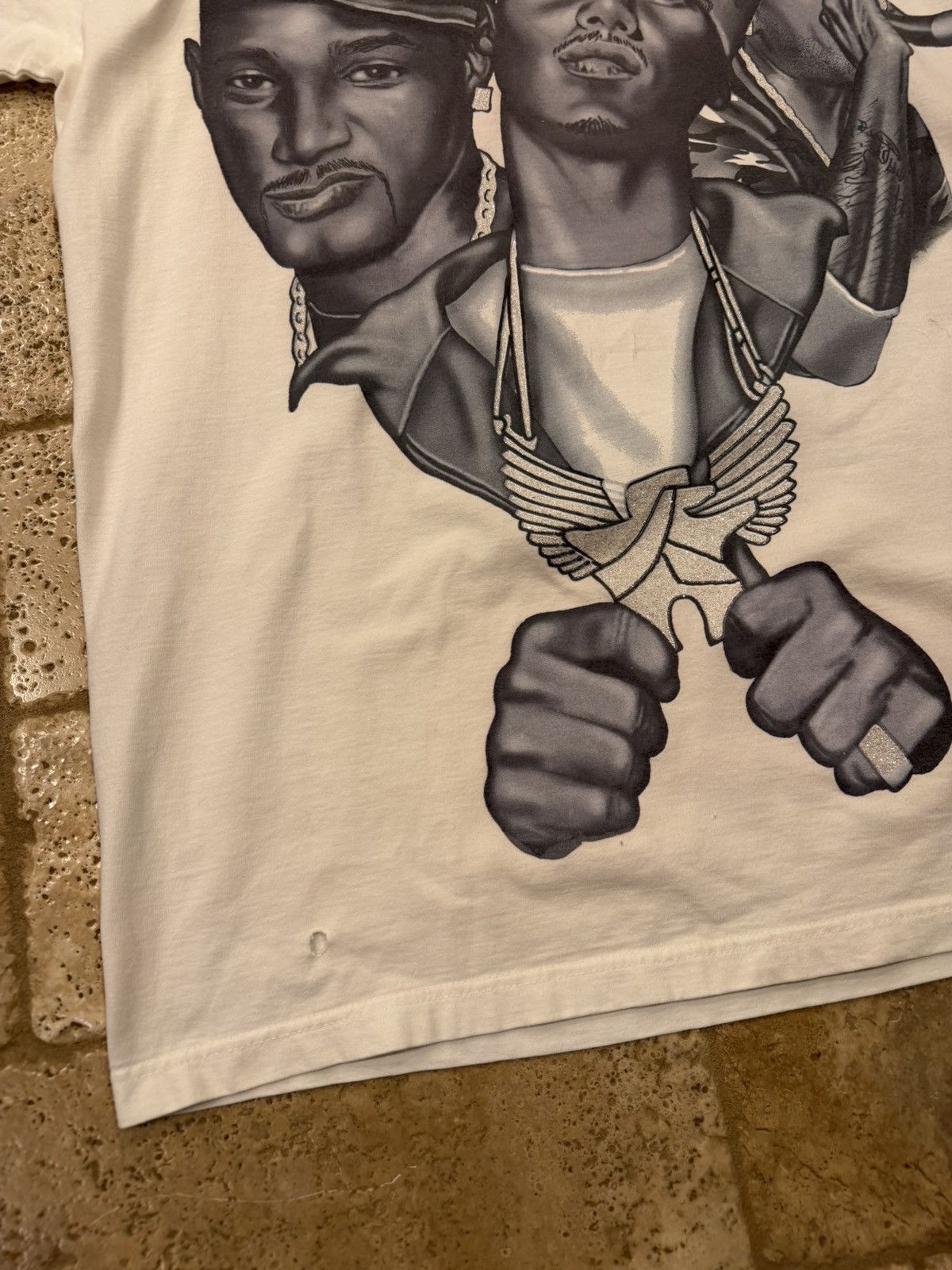 Vintage Vintage Dipset Cam’ron Juelz Jim Jones Writer White T-Shirt Size US XXL / EU 58 / 5 - 4 Thumbnail