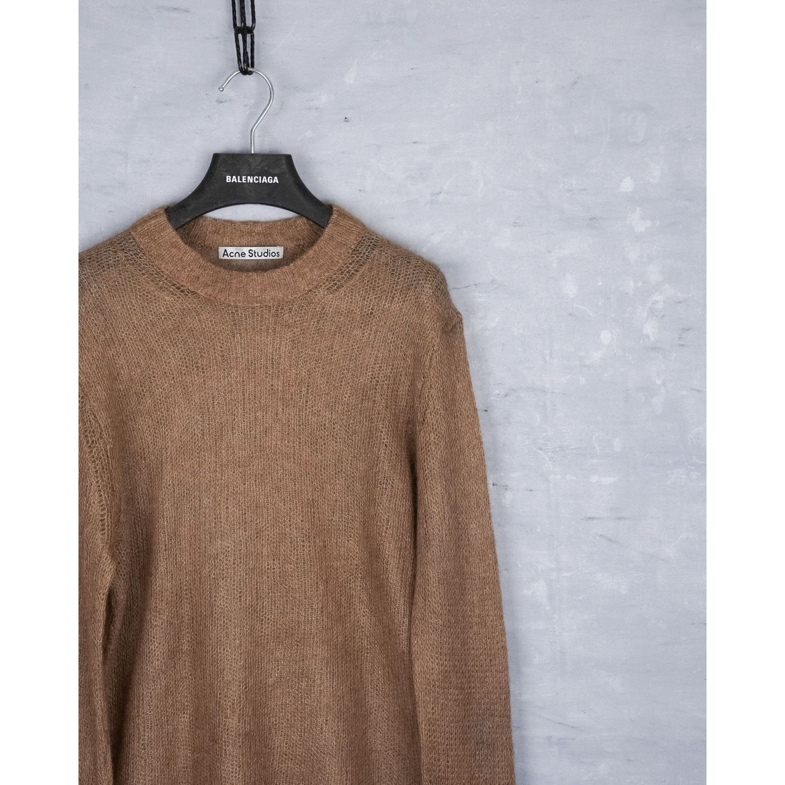 Acne Studios Acne studios mesh mohair wool knit brown crewneck sweater Size US M / EU 48-50 / 2 - 2 Thumbnail