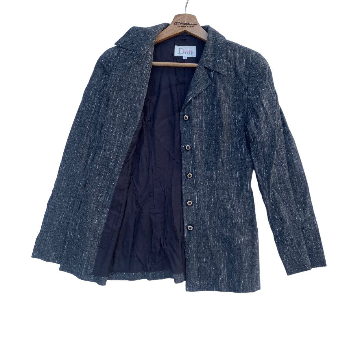 Christian Dior Monsieur × Dior Vintage Christian Dior Mademoiselle Hickory Slim Blazer/Coat Size S / US 4 / IT 40 - 6 Thumbnail