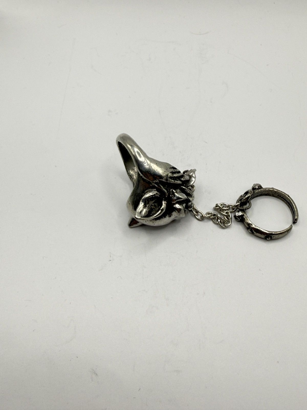 Seditionaries Alchemy 2002 demon double-ring biker/goth chrome erd Size ONE SIZE - 4 Thumbnail