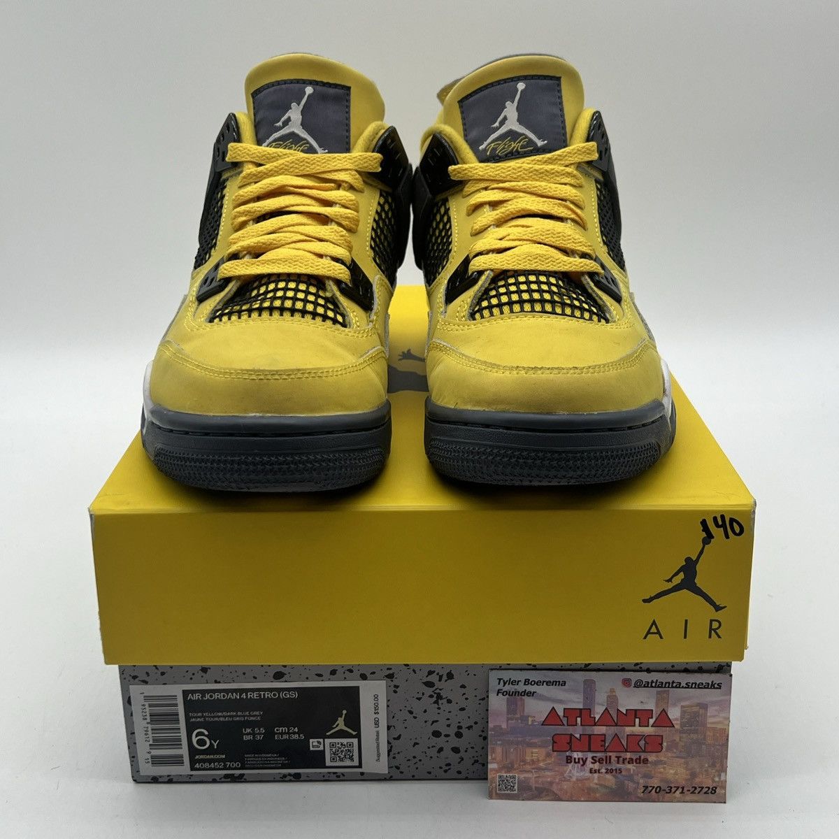 Jordan Brand Air Jordan 4 lightning Size US 6 / EU 39 - 2 Thumbnail