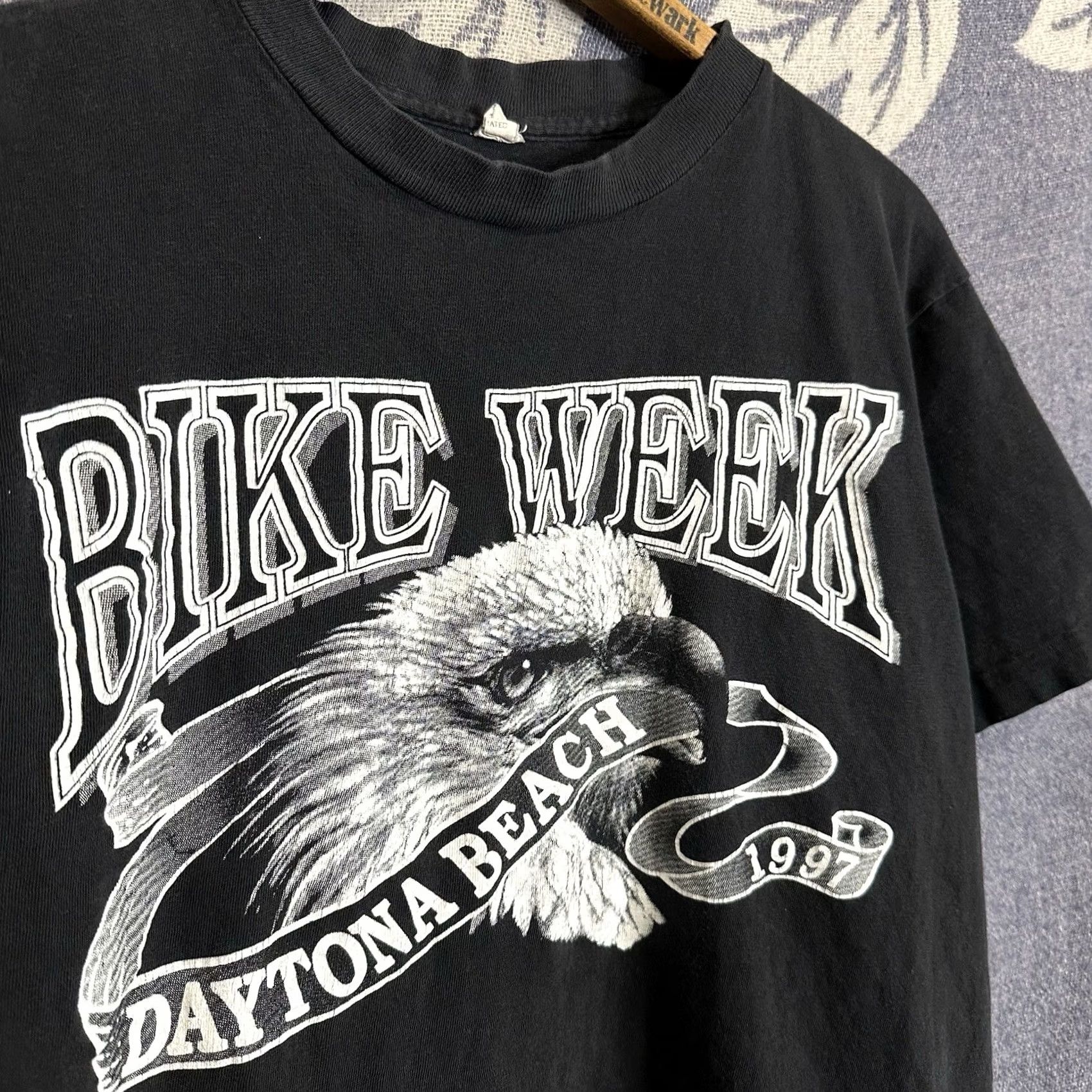 Doublet VINTAGE Daytona Beach 56th Annual Bike Week Double Sided T Shirt Large BLK Men L Crew Neck Graphic Print 90s Motorcycle Beach Logo Short Sleeve Cotton Size US L / EU 52-54 / 3 - 2 Thumbnail